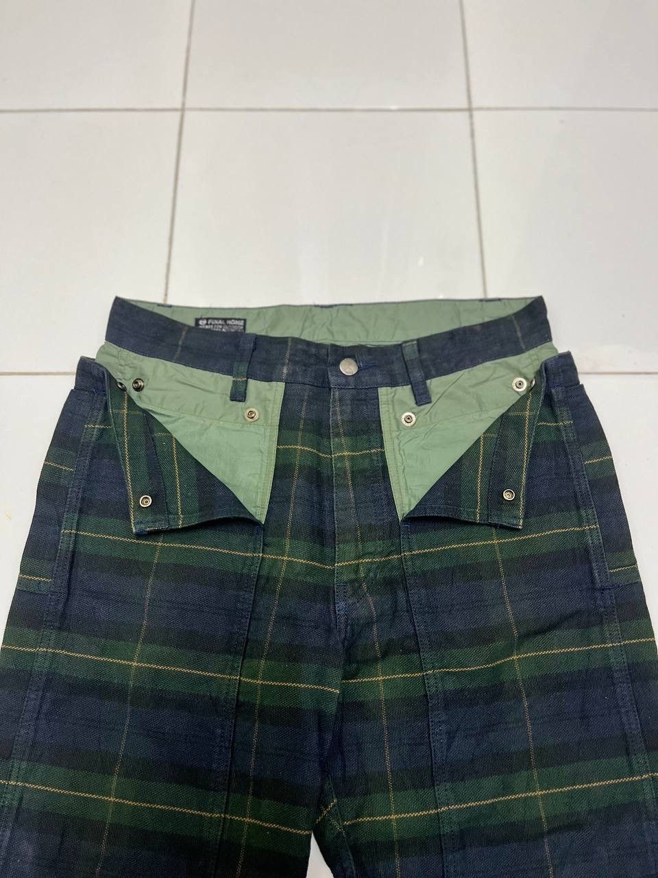 Final Home Final Home Issey Miyake Double Waisted Checkered Pants Size US 32 / EU 48 - 3 Thumbnail