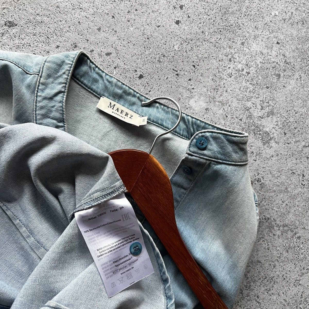 Designer × Other Maerz Muenchen Germany Jean Denim Sleeveless Blue Top Vest Size M / US 6-8 / IT 42-44 - 3 Thumbnail