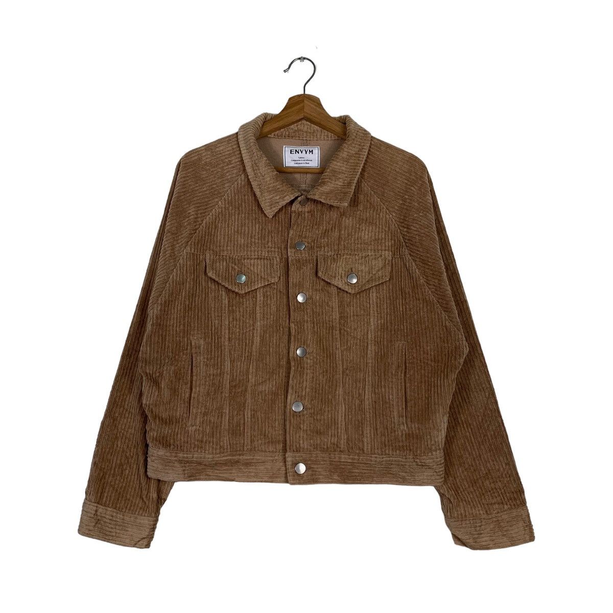Japanese Brand ENVYM Corduroy Crop Jacket #0102-C6 Size US M / EU 48-50 / 2 - 1 Thumbnail