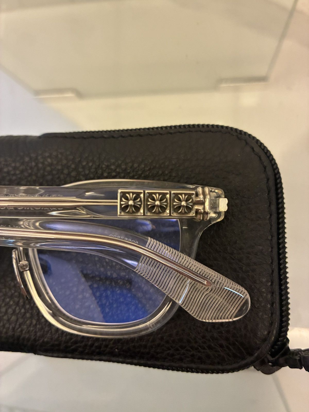 CHROME HEARTS Smoke Show Crystal Silver Glasses