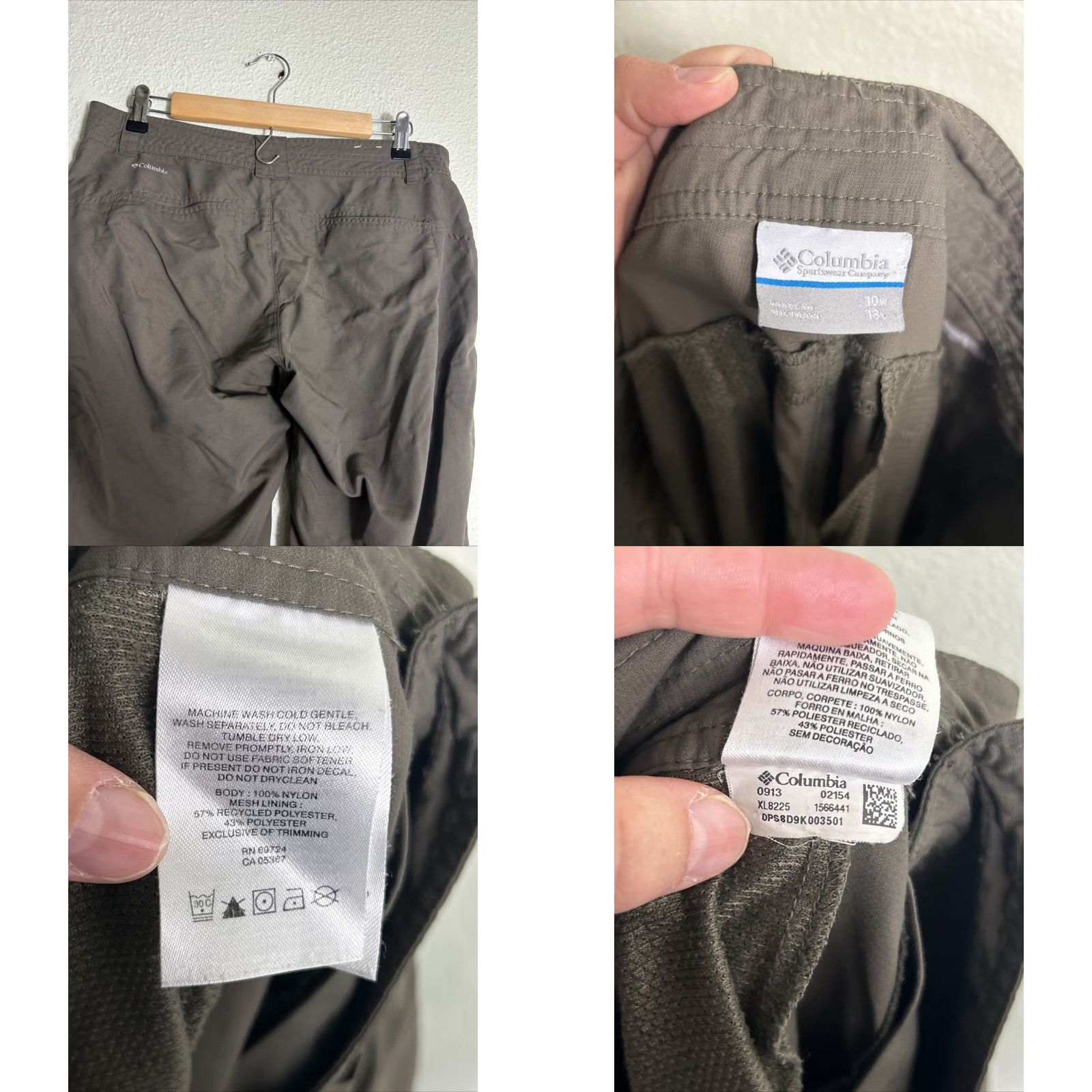 Vintage Columbia 10 Gray Ripstop Outdoor Hiking Cargo Capri Pants 32x18 Women Regular Wide-Leg Capris Size 32" / US 10 / IT 46 - 8 Thumbnail