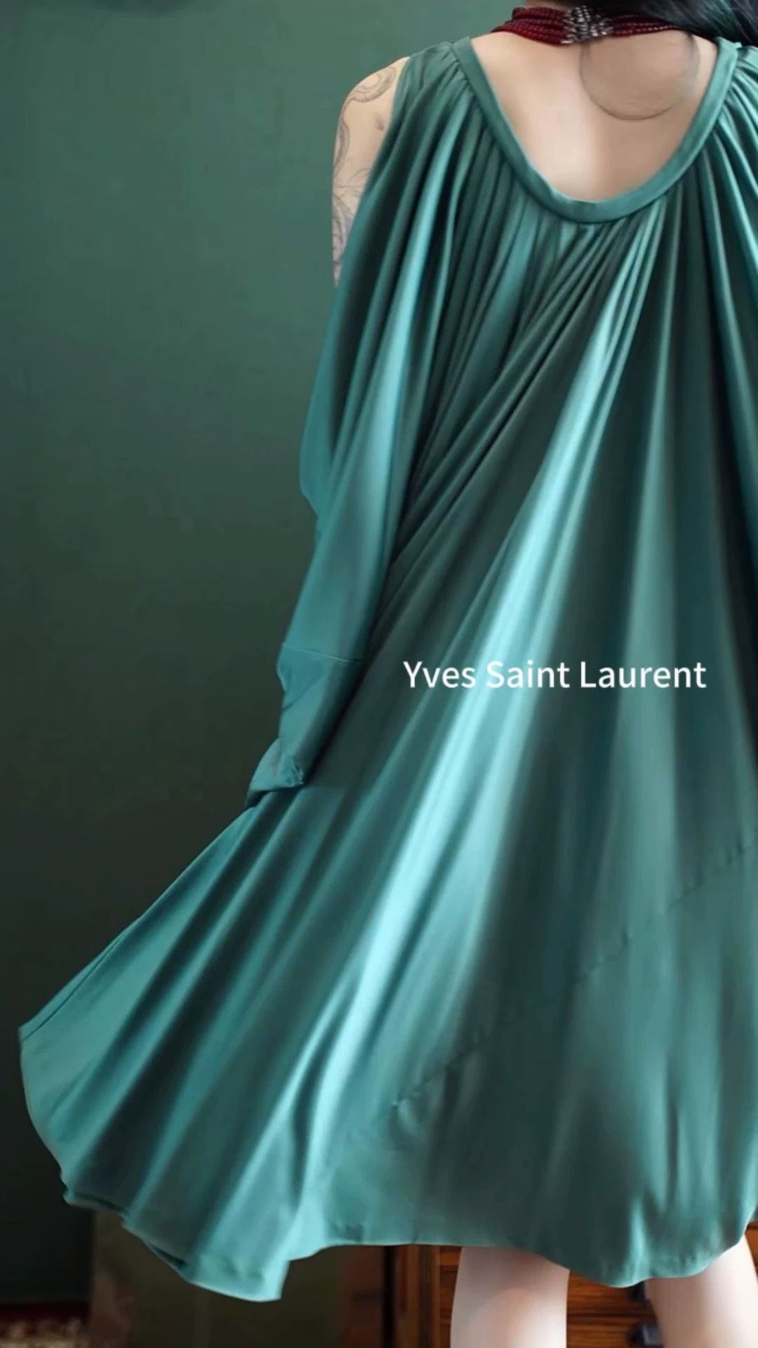 Yves Saint Laurent YSL Vintage Greek Celadon Dress Size ONE SIZE - 1 Thumbnail
