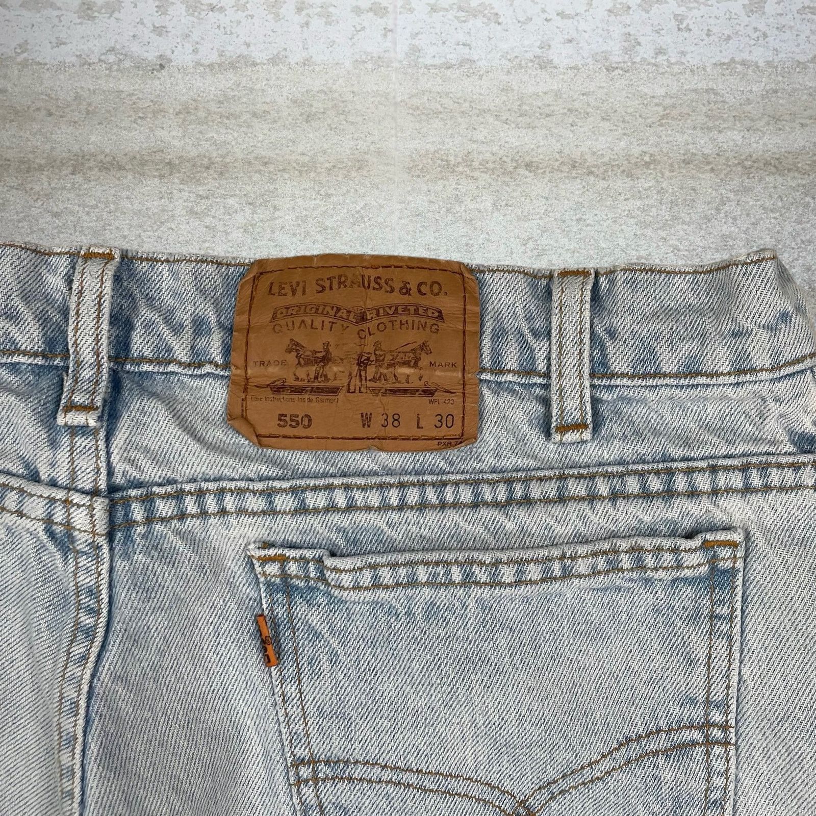 Levi's Vintage 90s Orange Tab Levis Jeans 38x30 Relaxed Light Wash Size US 38 / EU 54 - 4 Thumbnail