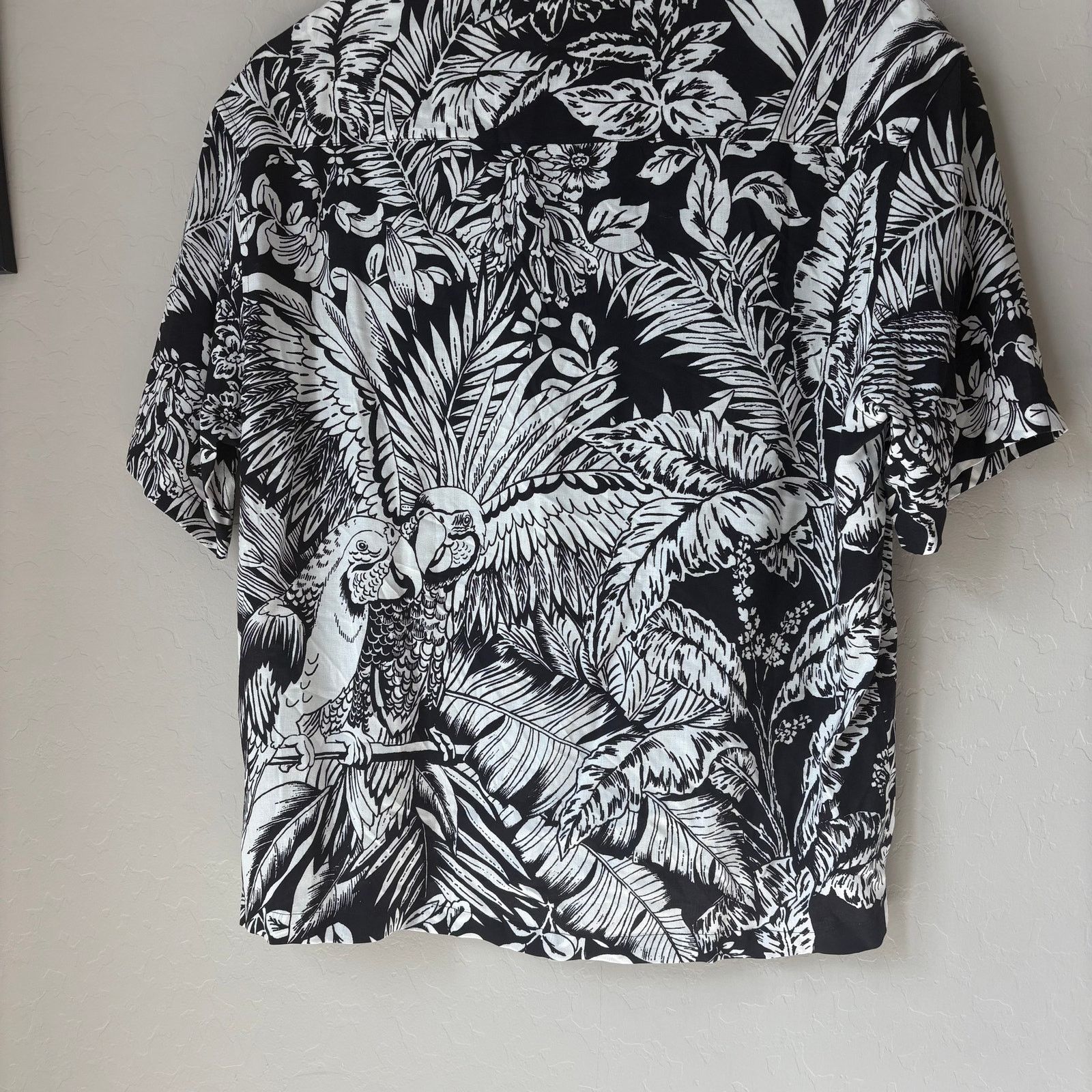 Palm Angels Palm Angels Button Up Top Tropical Leaf Short Sleeve Size M Size US M / EU 48-50 / 2 - 7 Thumbnail