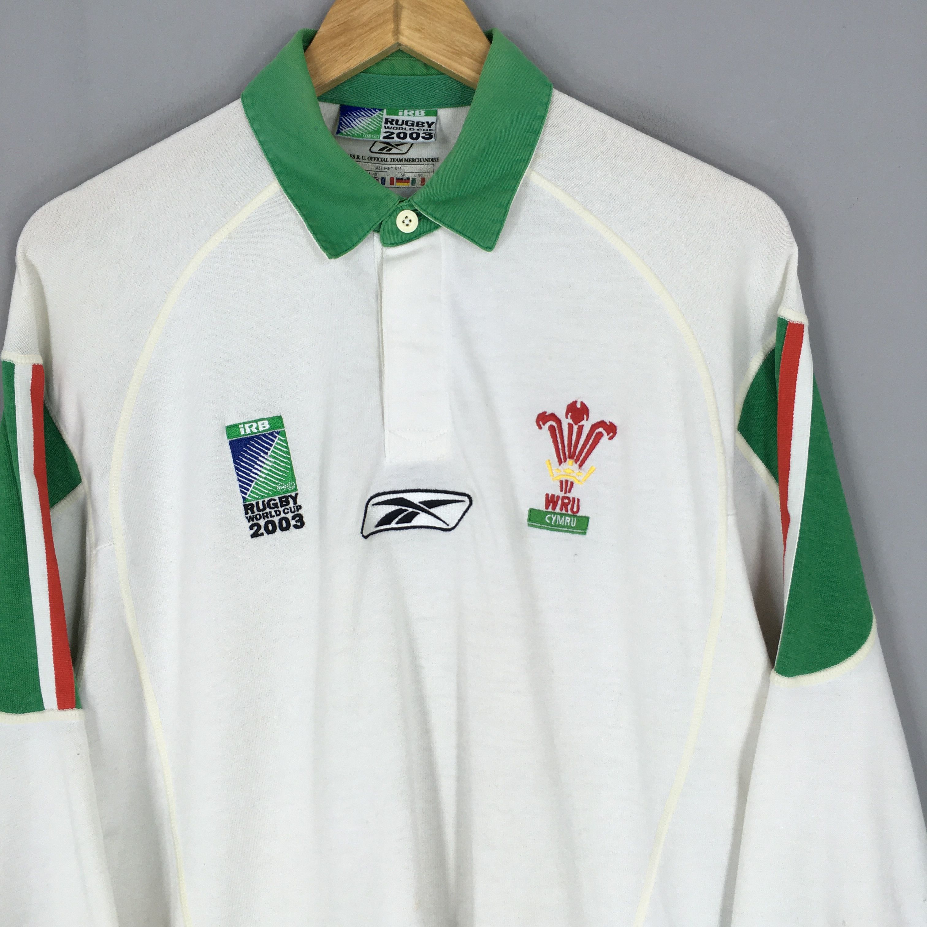 Reebok Vintage Reebok IRB Wales Rugby World Cup Polo Shirt Large Size US L / EU 52-54 / 3 - 2 Thumbnail