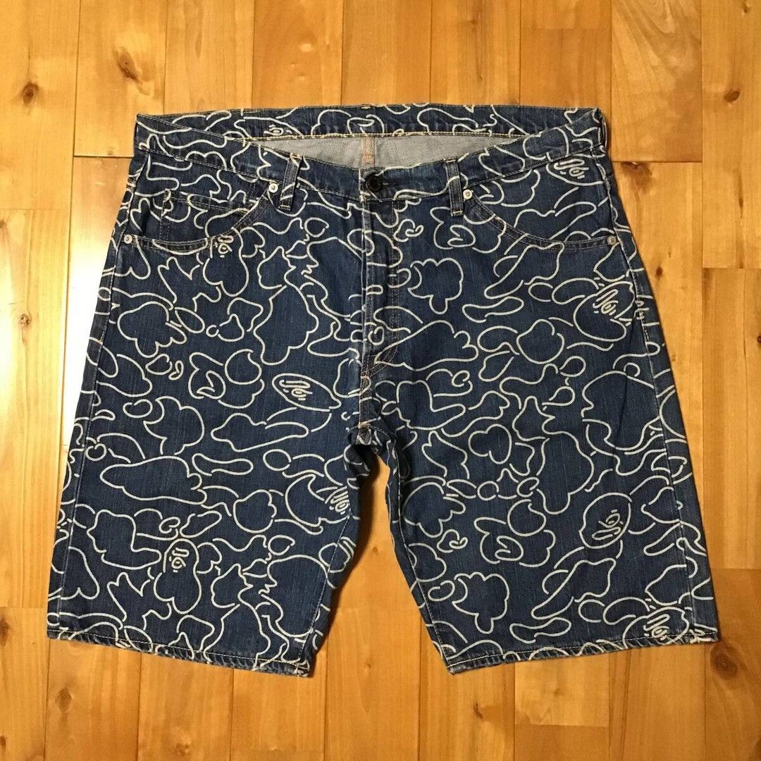 Bape BAPE Neon camo denim shorts a bathing ape NIGO ★size XL Size US 36 / EU 52 - 1 Thumbnail