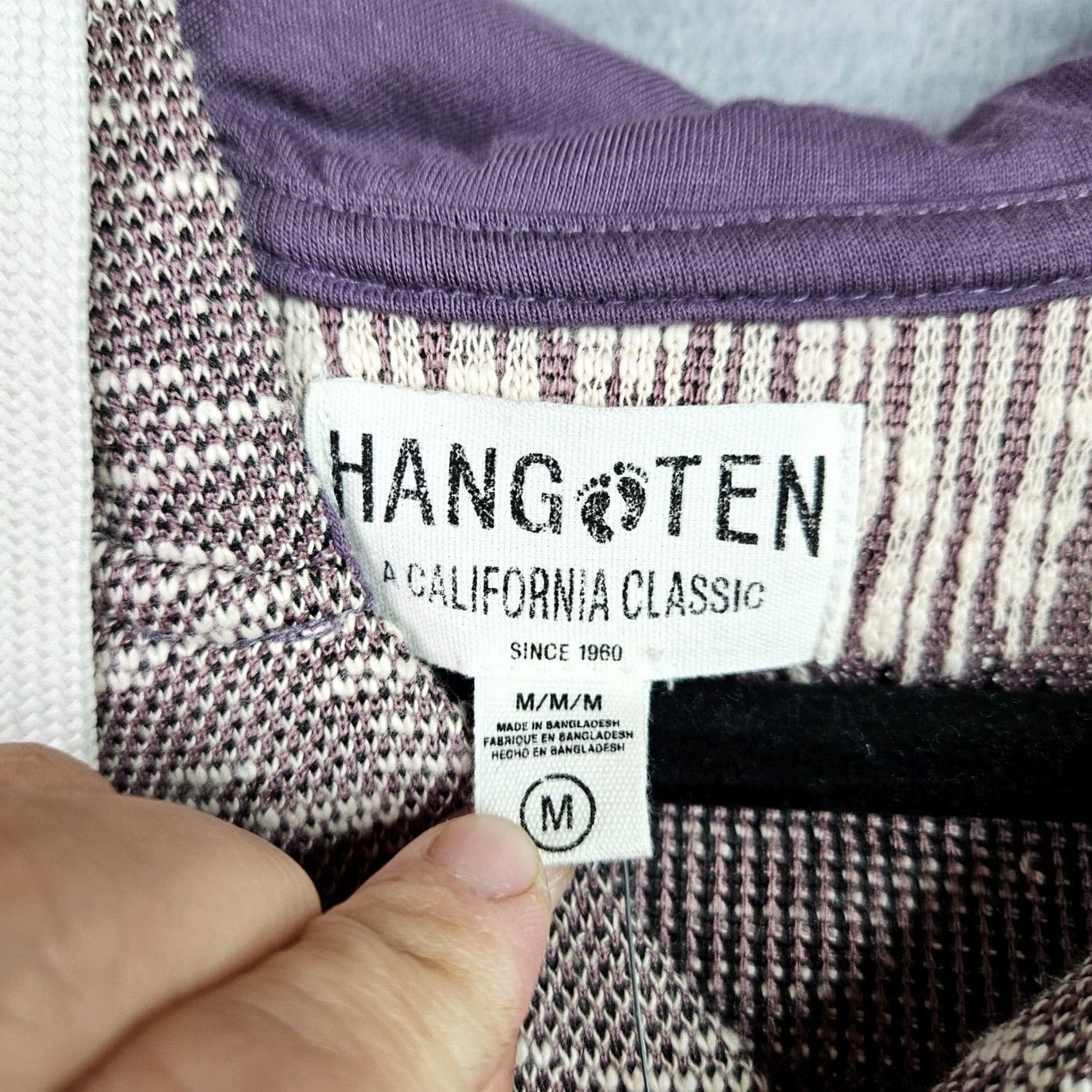Hang Ten Hang Ten Hoodie Women’s Purple Space Dye Pullover Long Sleeve Sweatshirt Size M Size M / US 6-8 / IT 42-44 - 4 Thumbnail