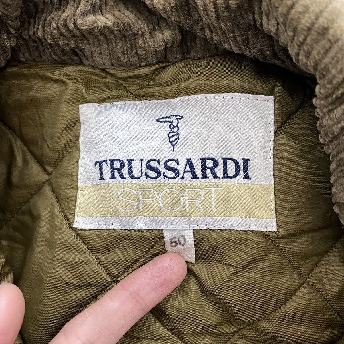 Trussardi TRUSSARDI SPORT Italian Brand Button Up Quilted Khaki Coat Size US L / EU 52-54 / 3 - 4 Thumbnail