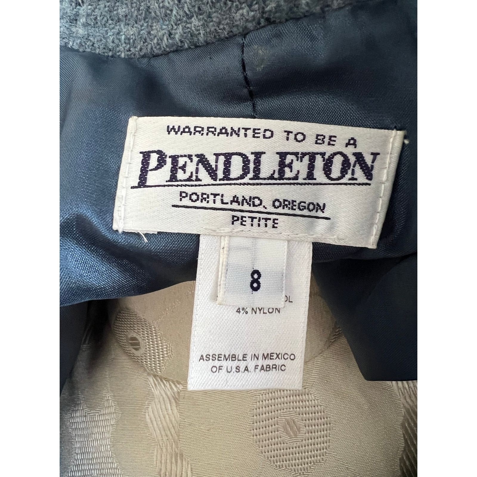 Pendleton Pendleton Women's Plaid Wool Blend Blue Jacket Petite Size 8 Size M / US 6-8 / IT 42-44 - 8 Thumbnail
