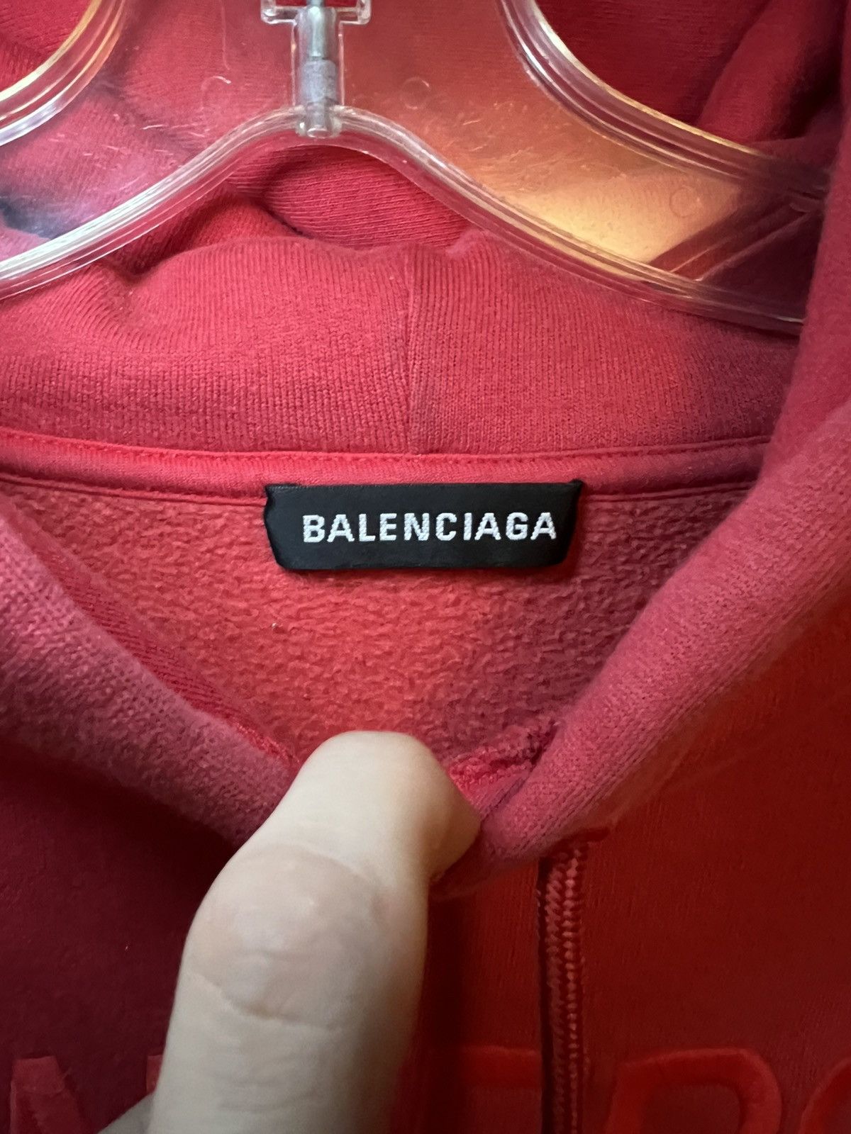 Balenciaga Balenciaga 017 SINNERS embroidered faded red pullover hoodie Size US L / EU 52-54 / 3 - 3 Thumbnail
