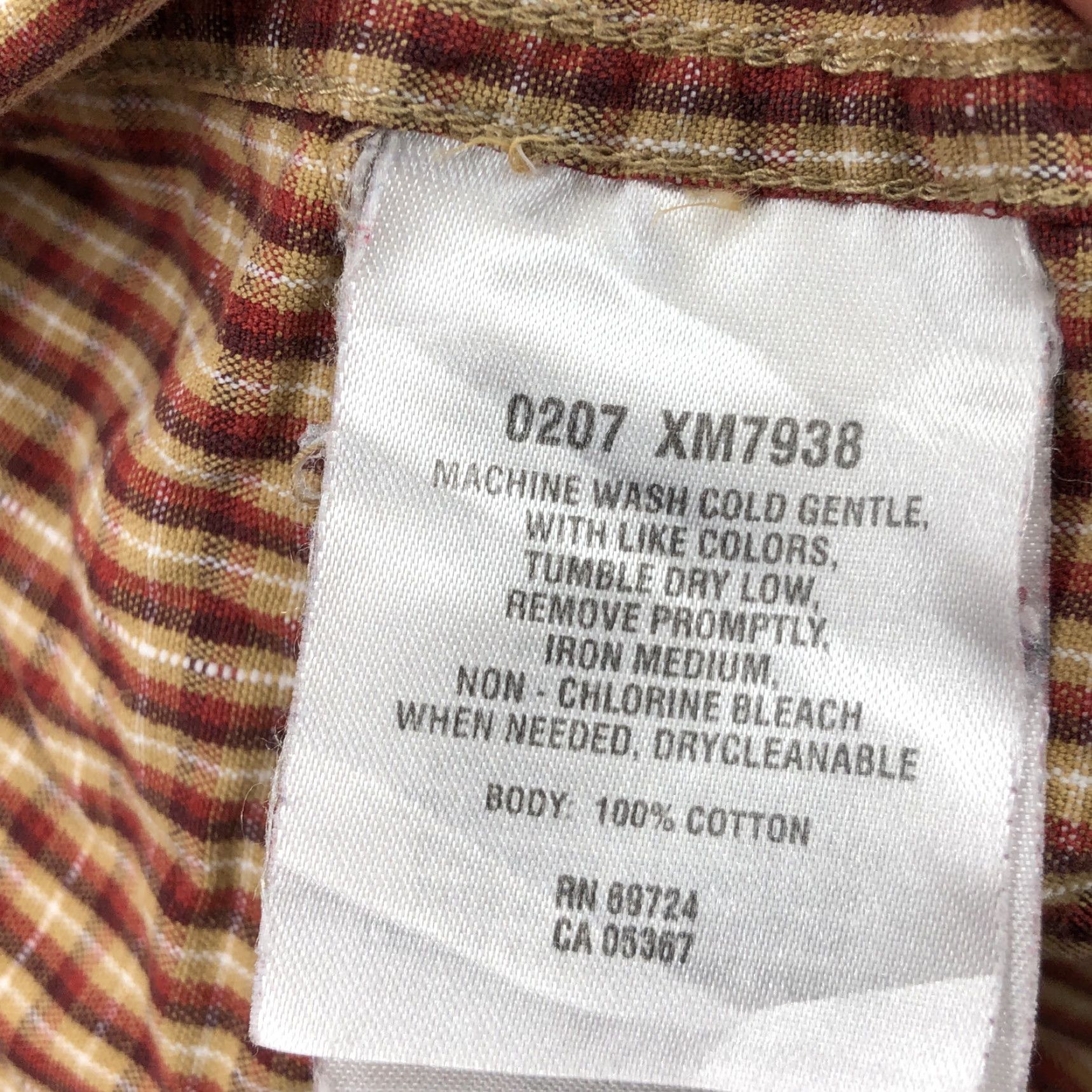 Vintage VINTAGE Columbia Shirt Mens Plaid Button-Up Long Sleeve Cotton Brown L Adult Regular 45 in Chest Mens Size US L / EU 52-54 / 3 - 7 Thumbnail