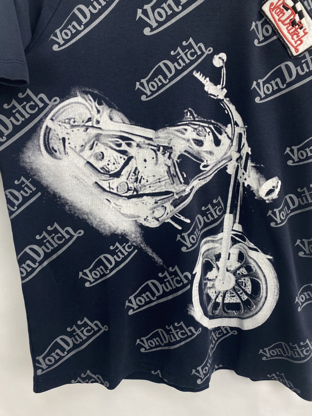 Von Dutch 🇺🇸 Vintage 90s Von Dutch Motorcycle Choppers T-Shirt Rare Size US M / EU 48-50 / 2 - 6 Thumbnail