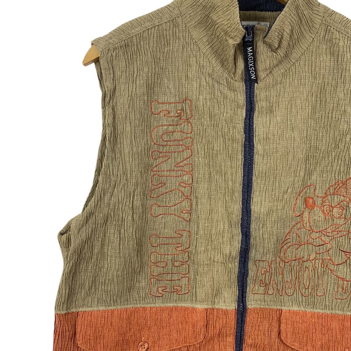 Vintage Vintage MAGIXSON CITY CLUB Funky Time Cartoon Vest Jacket Size L / US 10 / IT 46 - 7 Thumbnail