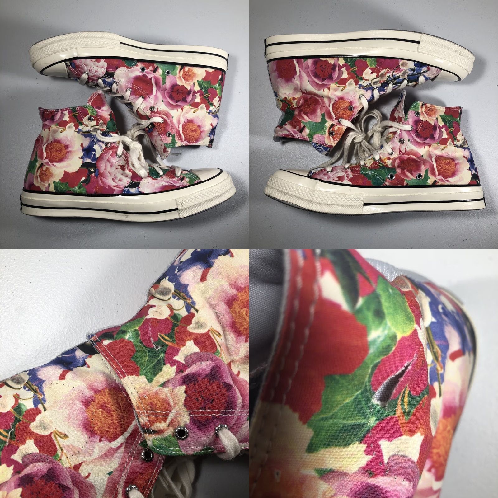 Converse Converse Chuck Taylor Heart of the City Paris Pink Floral Womens 11.5 High Top Sneaker Size US 12 / IT 42 - 8 Thumbnail