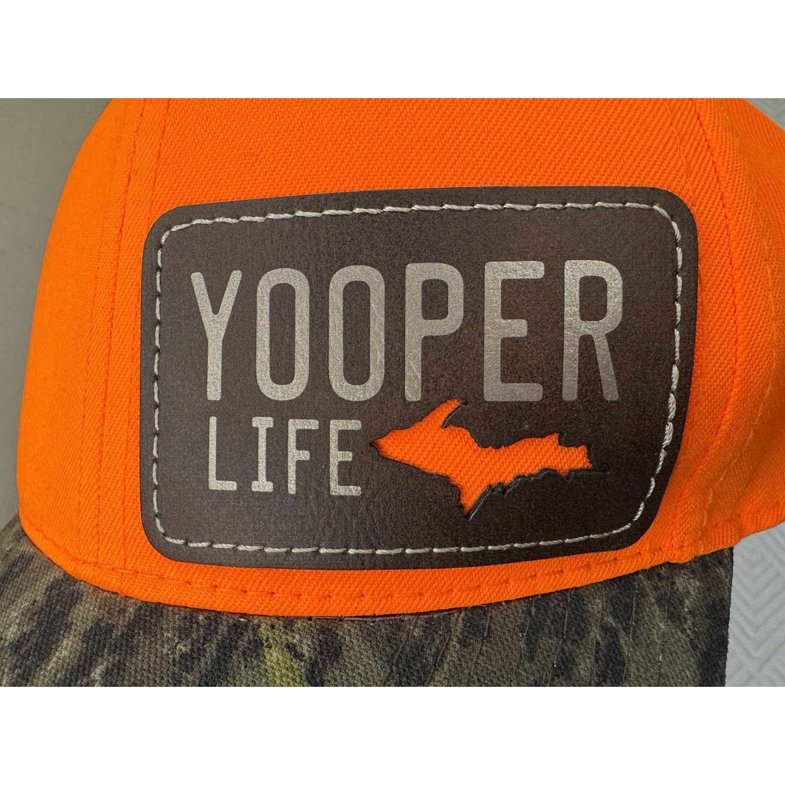 Port Authority YOOPER - Orange CAMO Hunting Fishing Hat Cap SnapBack - UP Size ONE SIZE - 6 Thumbnail