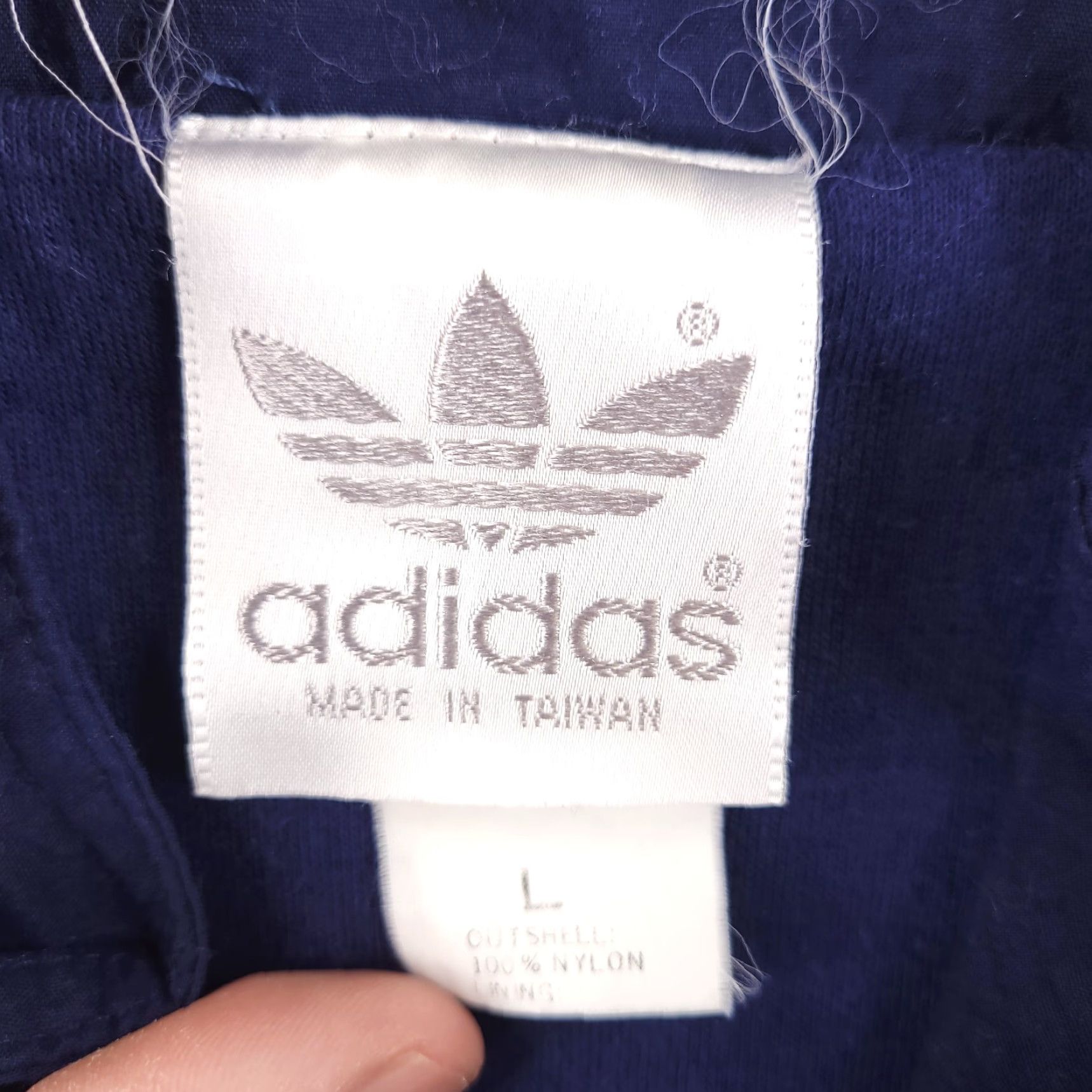 Adidas VINTAGE adidas Track Jacket Mens Large 90s Monochrome Nylon Windbreaker Blue Size US L / EU 52-54 / 3 - 5 Thumbnail