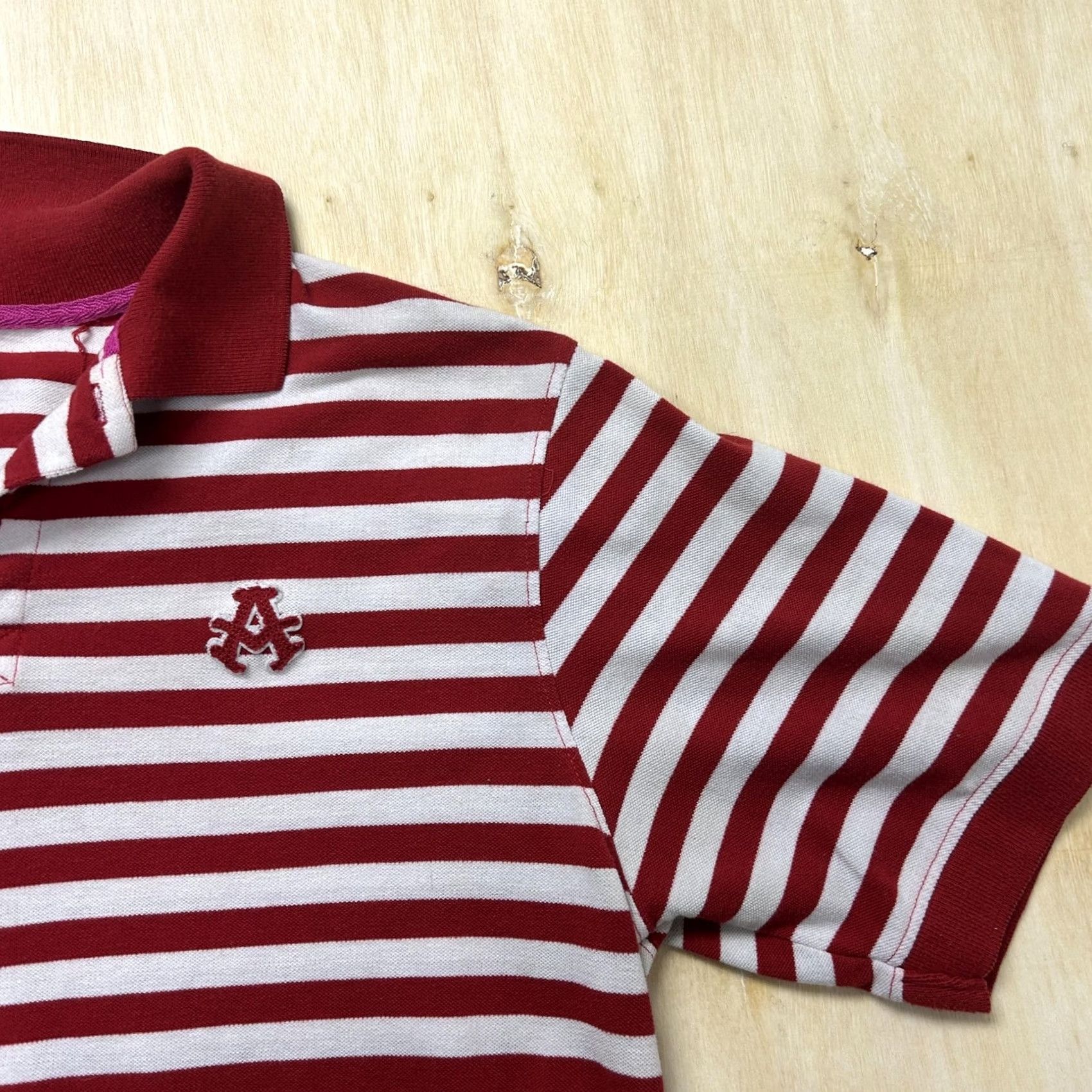 Akademiks Akademiks Colours Polo Shirt Mens L Red Gray Stripe Short Sleeve Casual Knit Size US L / EU 52-54 / 3 - 2 Thumbnail