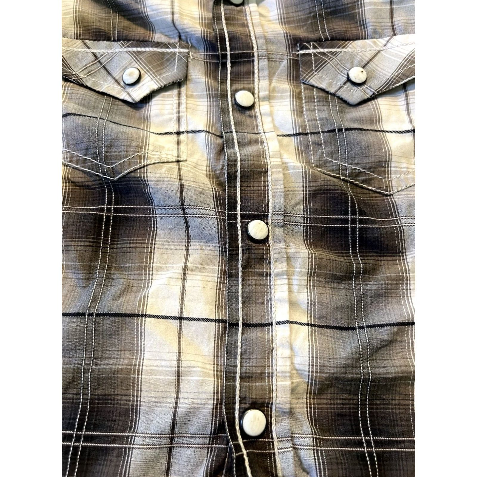 Roper Roper Cowboy Collection Plaid Snap Shirt Mens Small Western Pearl Snap Shirt Size US S / EU 44-46 / 1 - 3 Thumbnail