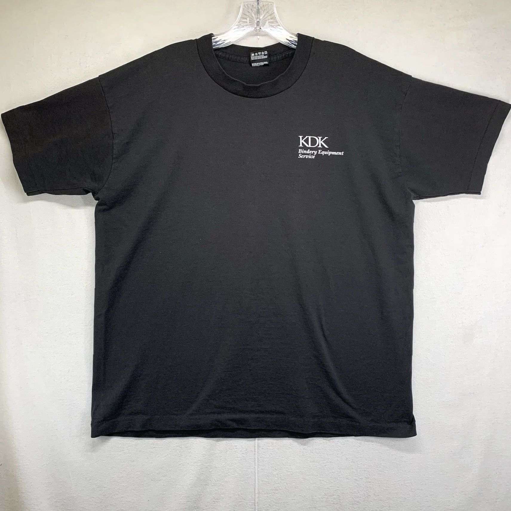 Fruit Of The Loom VINTAGE Fruit of the Loom T-Shirt Unisex Adults XL Black 80s Graphic Print Work Mailing Size US XL / EU 56 / 4 - 3 Thumbnail