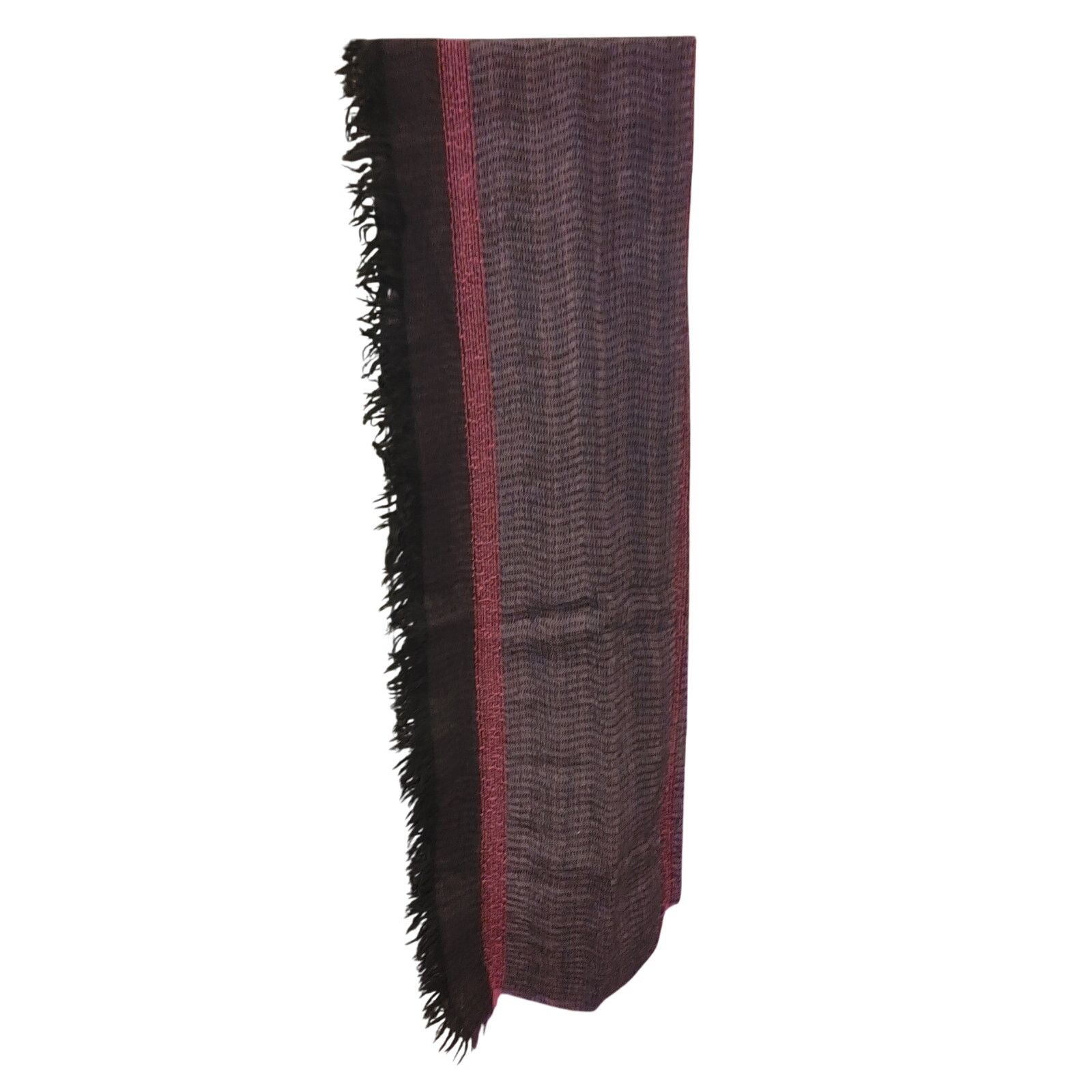 Nordstrom Nordstrom Wool Knit Brown Red Grunge Dirt Fashion Wrap Scarf Size ONE SIZE - 2 Thumbnail