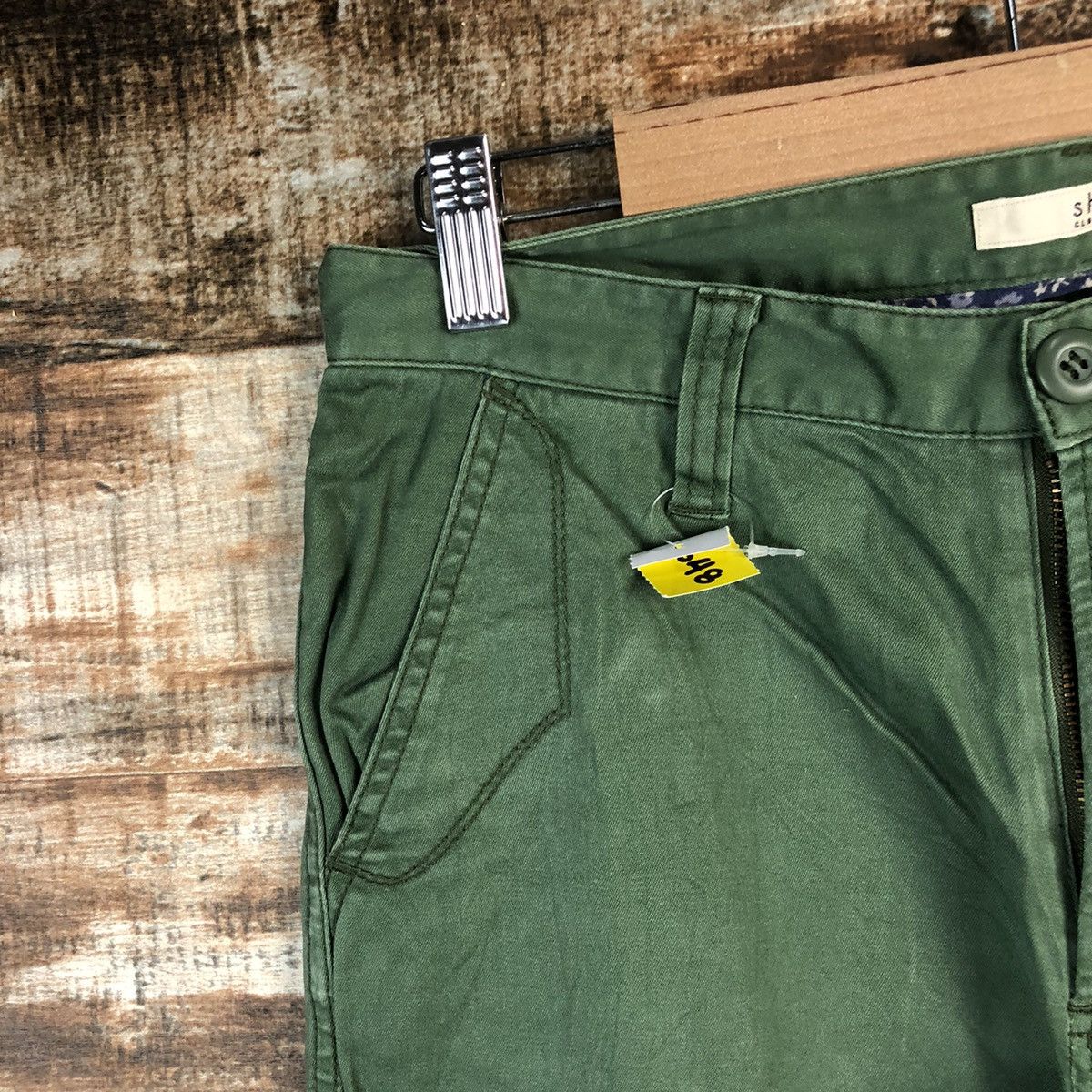 Japanese Brand DL Shuca Green Cargo Multipocket Pants #C648 Size US 27 - 7 Thumbnail