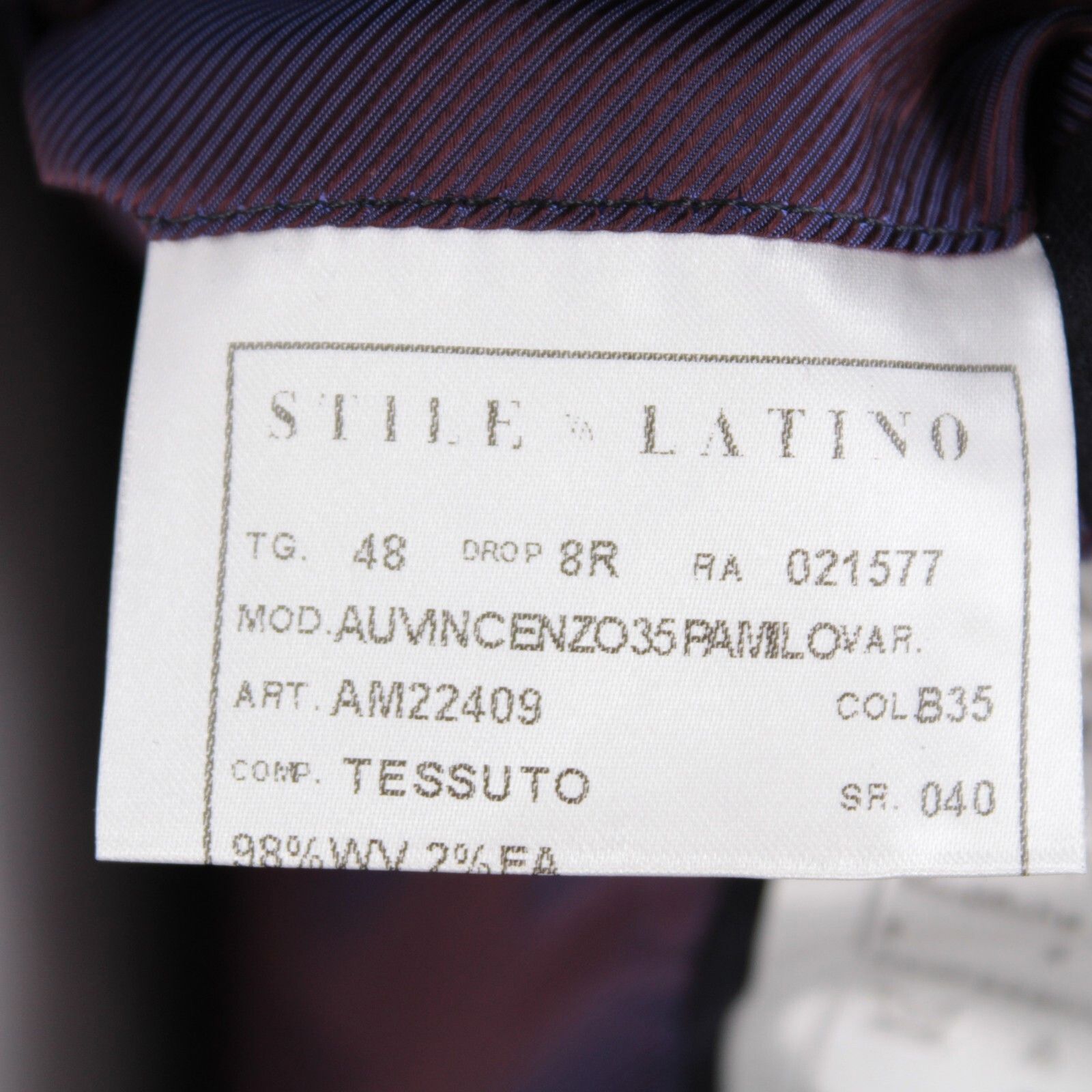 Other Stile Latino Suit Size US 38 Regular in Blue Size 38R - 9 Thumbnail