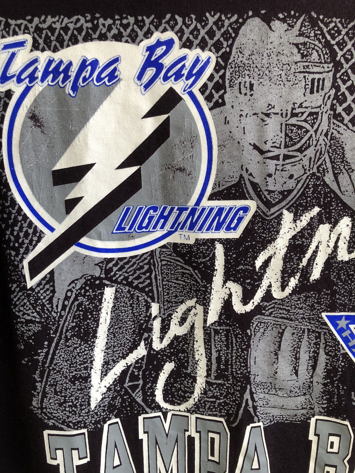 Vintage Vintage 90s TAMPA BAY Lightning NHL Tee Size US XL / EU 56 / 4 - 5 Thumbnail