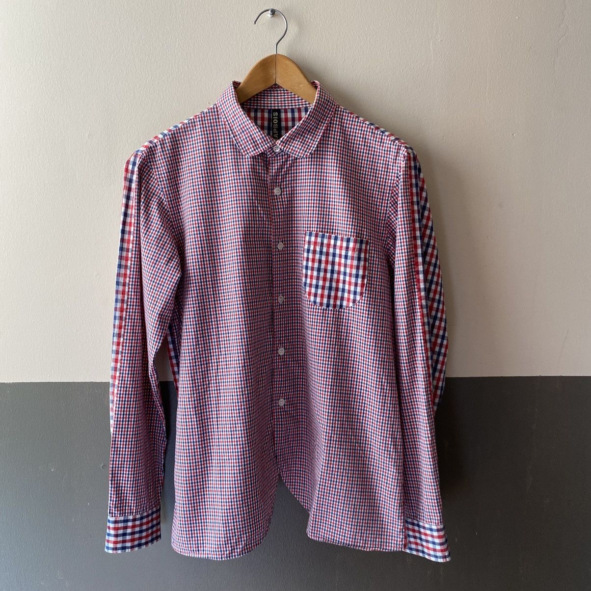 Frapbois FRAPBOIS Red Blue Gingham Check Shirt Size XS / US 0-2 / IT 36-38 - 19 Thumbnail