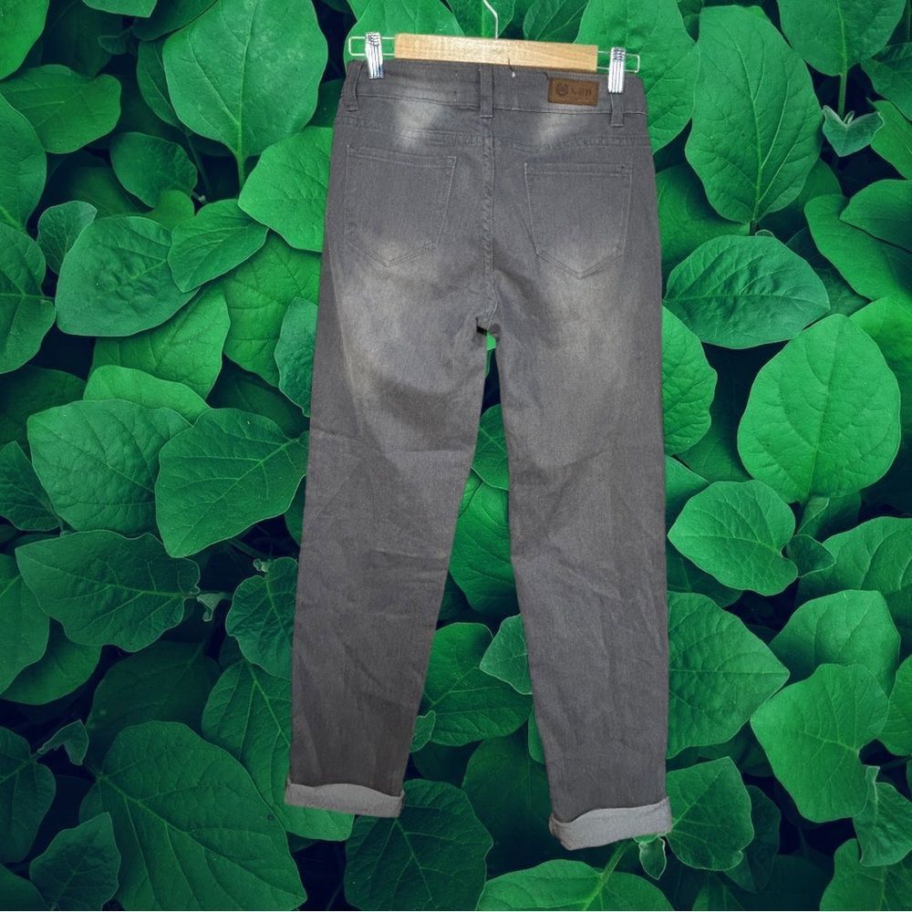 L&B L&B Lucky & Blessed Grey Cuffed Hem Jeans Size 4 Size 27" / US 4 / IT 40 - 2 Thumbnail