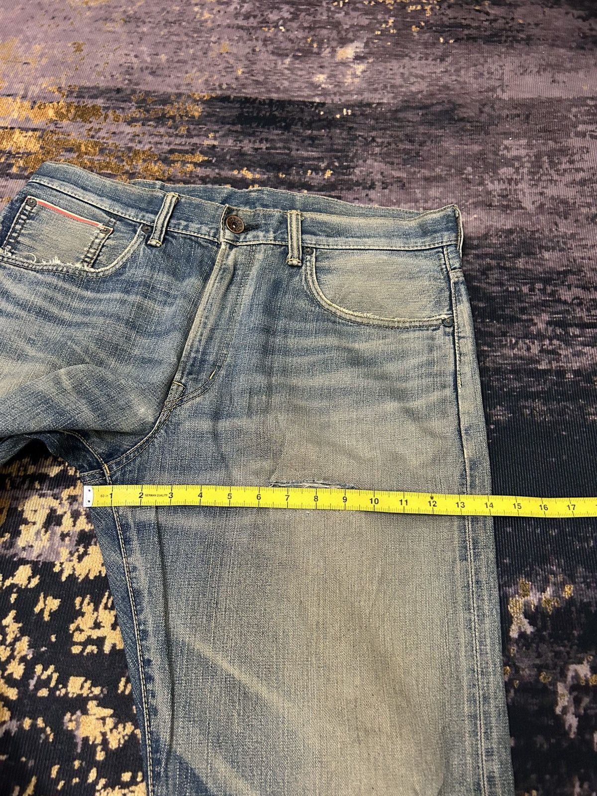 Edwin Vintage Edwin Japan Distressed Buckle Back Selvedge Jeans Size US 36 / EU 52 - 19 Thumbnail
