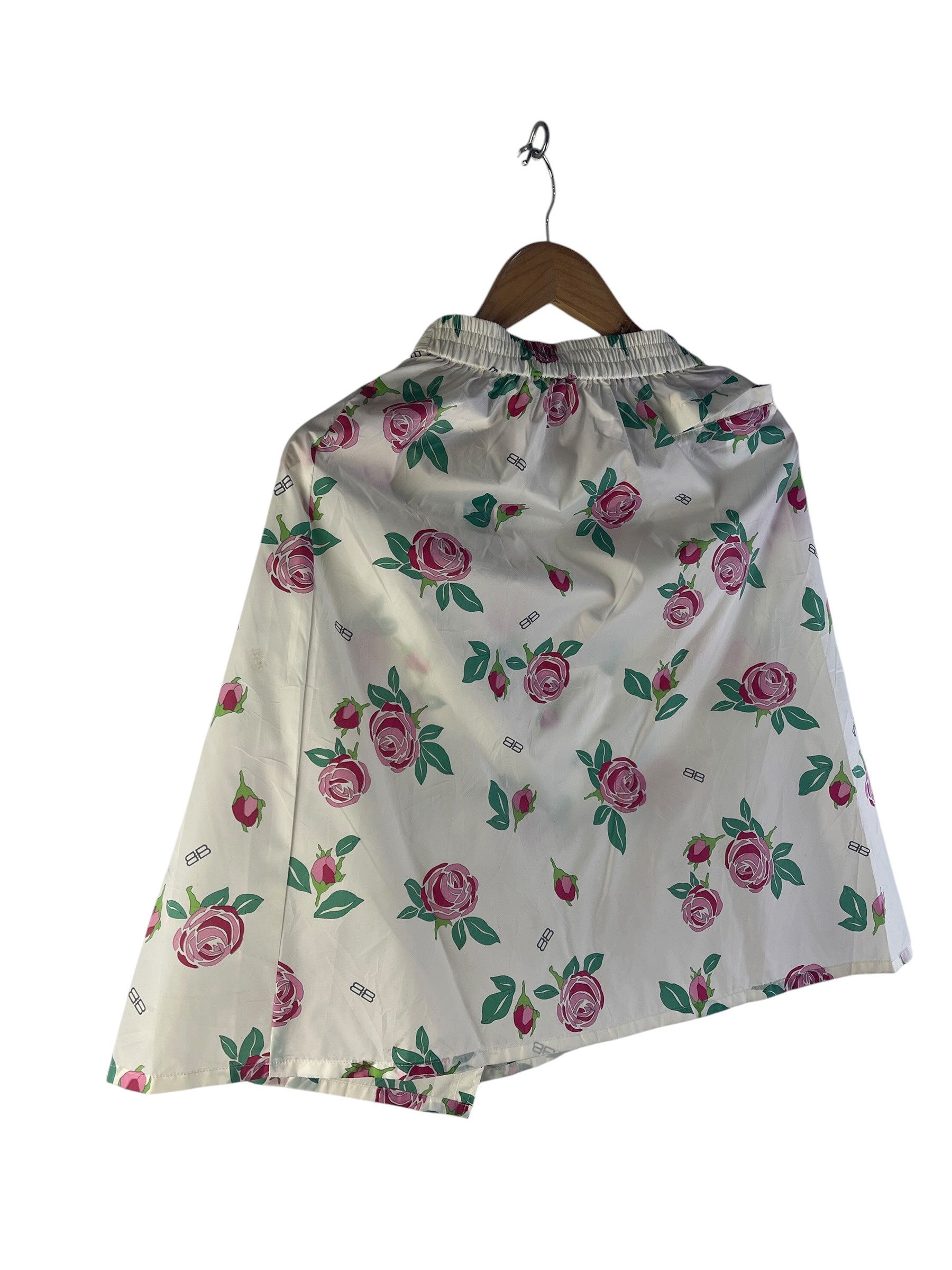 Balenciaga Vintage Balenciaga Sports Floral Wrap Skirt BB Logo Nylon Size 28" / US 6 / IT 42 - 6 Thumbnail