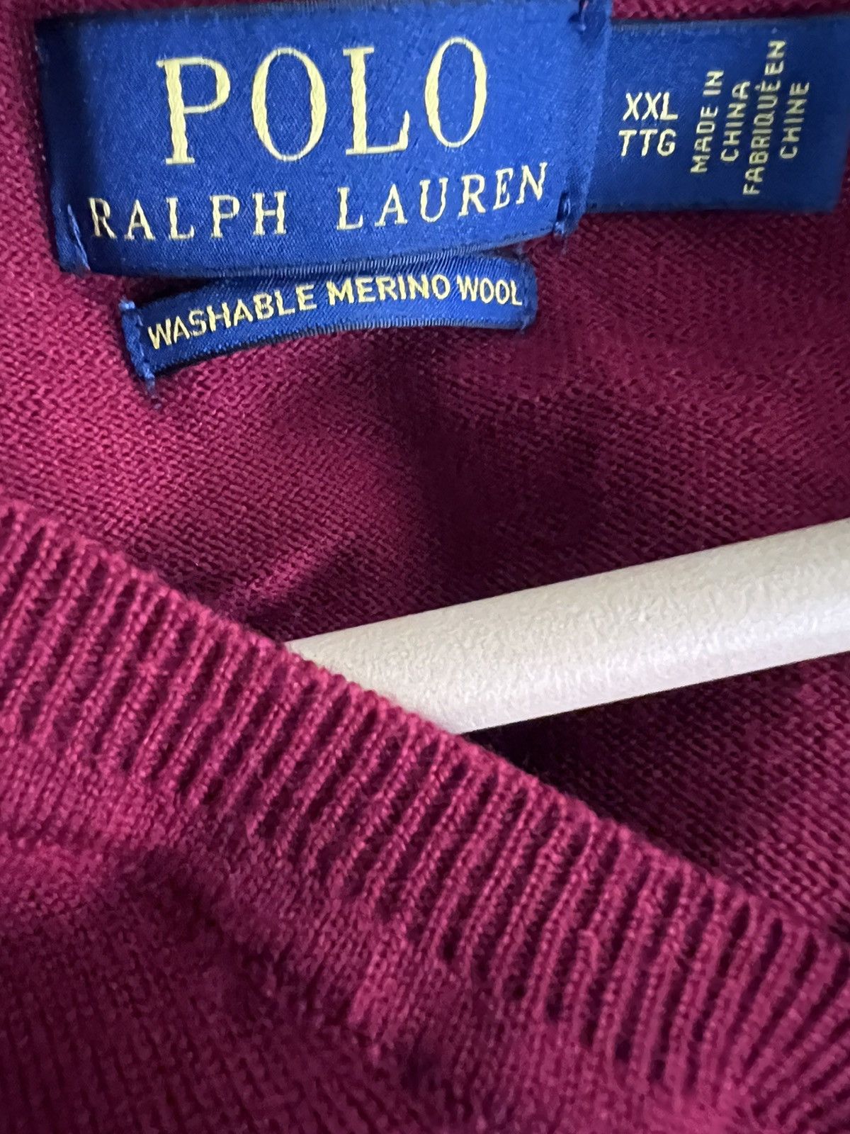 Polo Ralph Lauren × Vintage POLO RALPH LAUREN Red Crew Neck Sweater XXL Washable Merino Size US XXL / EU 58 / 5 - 8 Thumbnail