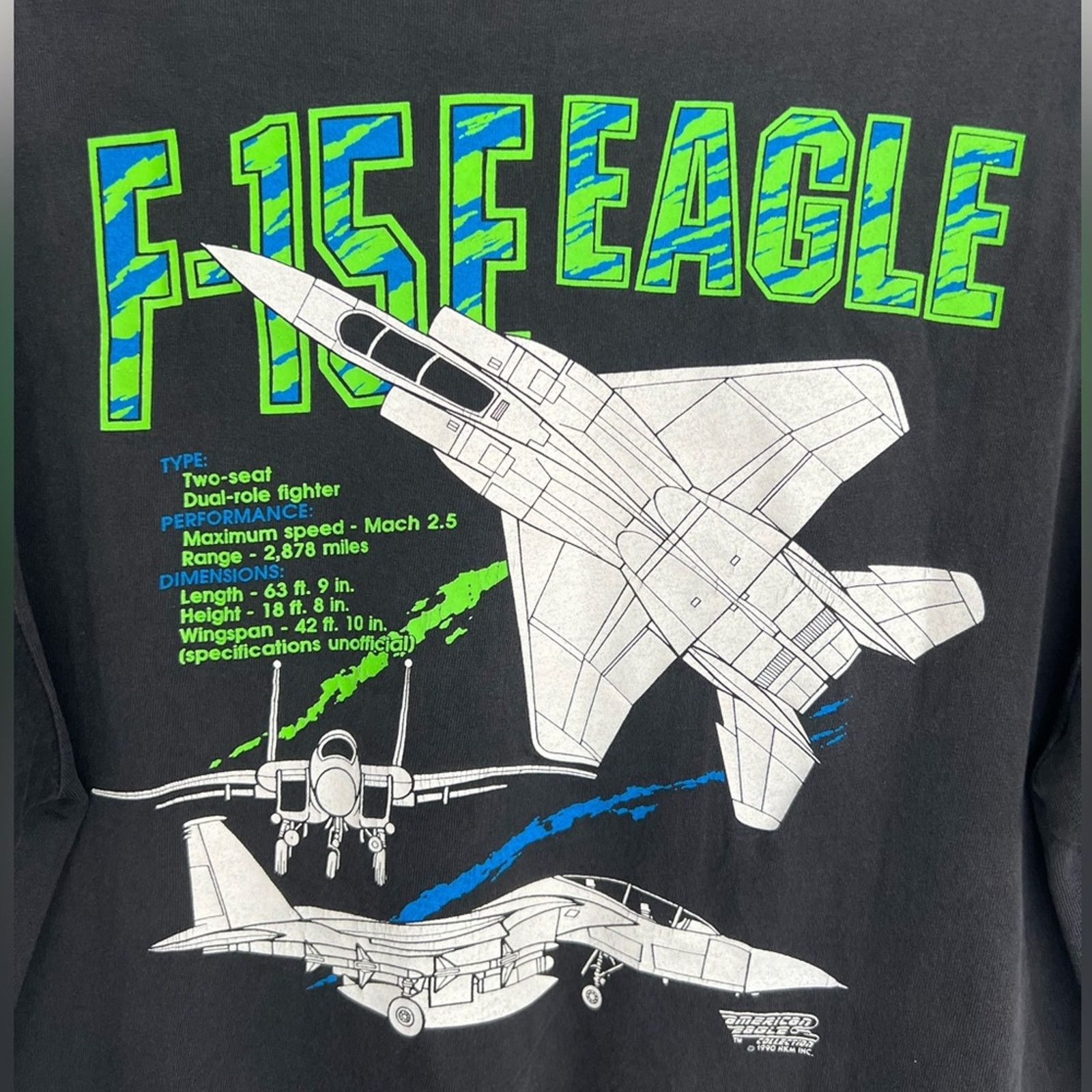 Vintage Vintage 1990 F-15E Strike Eagle Single Stitch Shirt Made USA Size US L / EU 52-54 / 3 - 4 Thumbnail