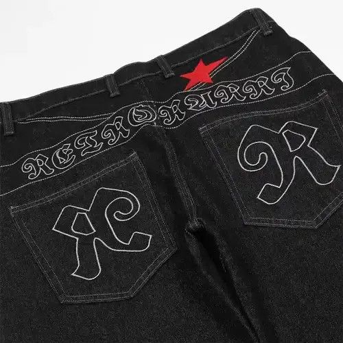 Japanese Brand y2k pattern hiphop jeans Size US 34 / EU 50 - 2 Thumbnail