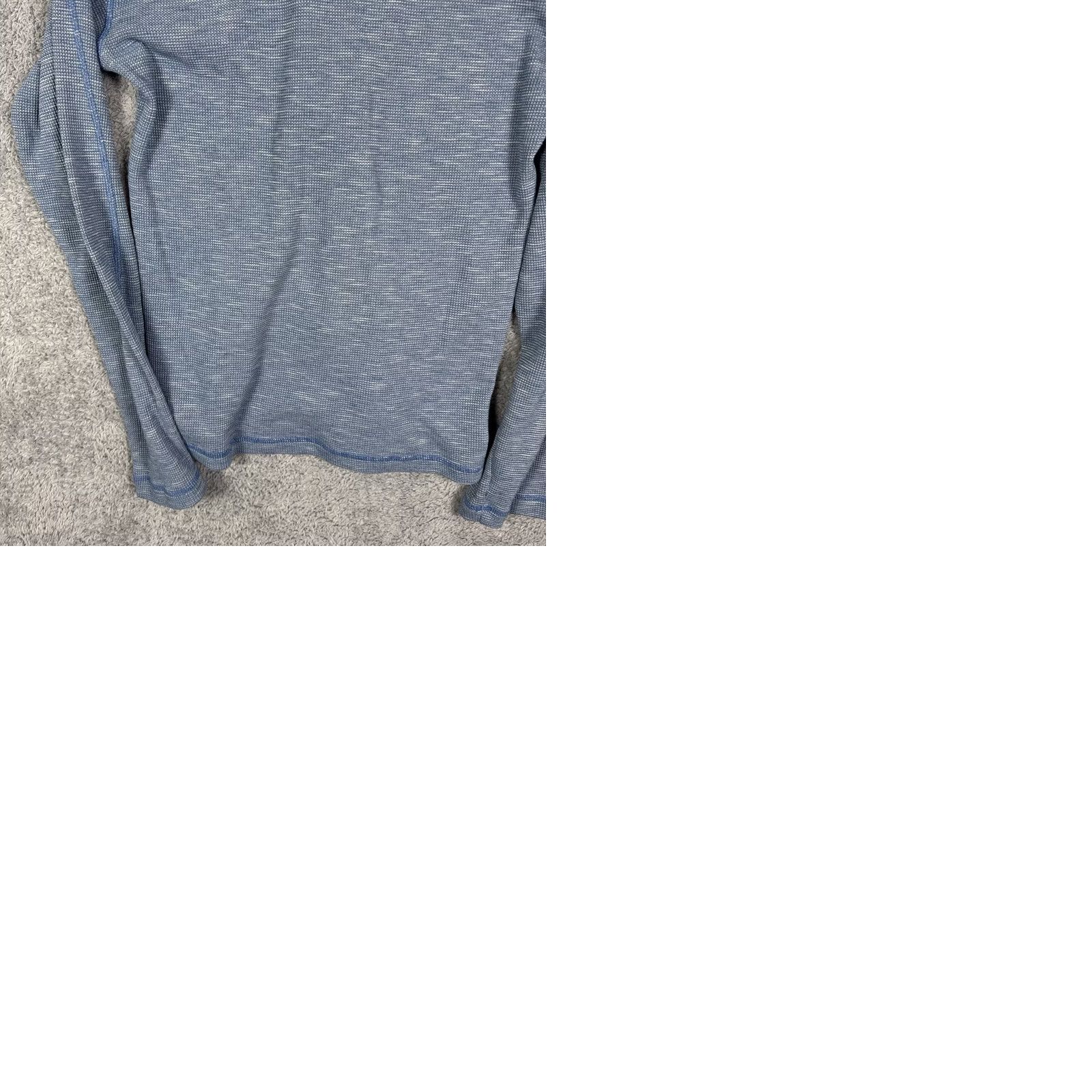 Jordan Brand Jordan Shirt Mens S Waffle Thermal Crewneck Pullover Base Layer Knit Long Sleeve Blue 90s Sports Minimalist Logo Cotton Blend Knit Regular Mens Shirt Size US S / EU 44-46 / 1 - 9 Thumbnail