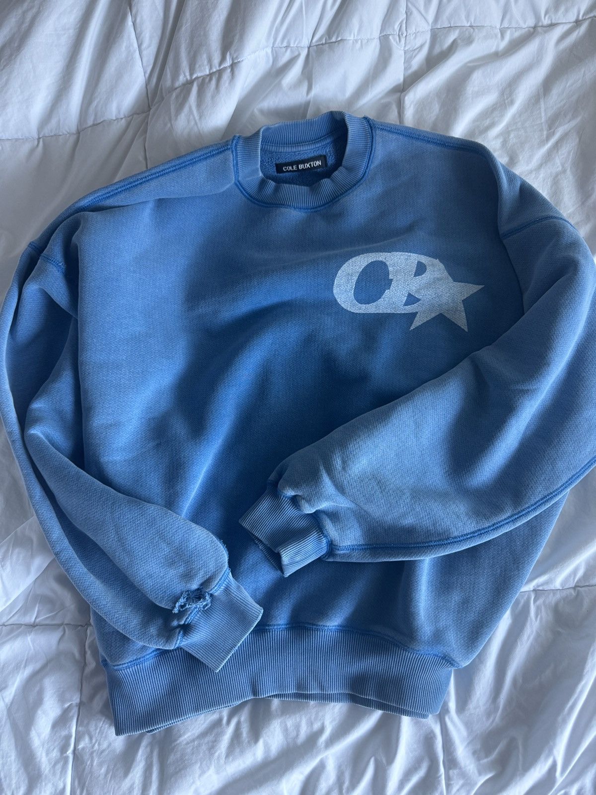 Cole Buxton CB STAR DISTRESSED SWEATSHIRT Size US S / EU 44-46 / 1 - 1 Thumbnail