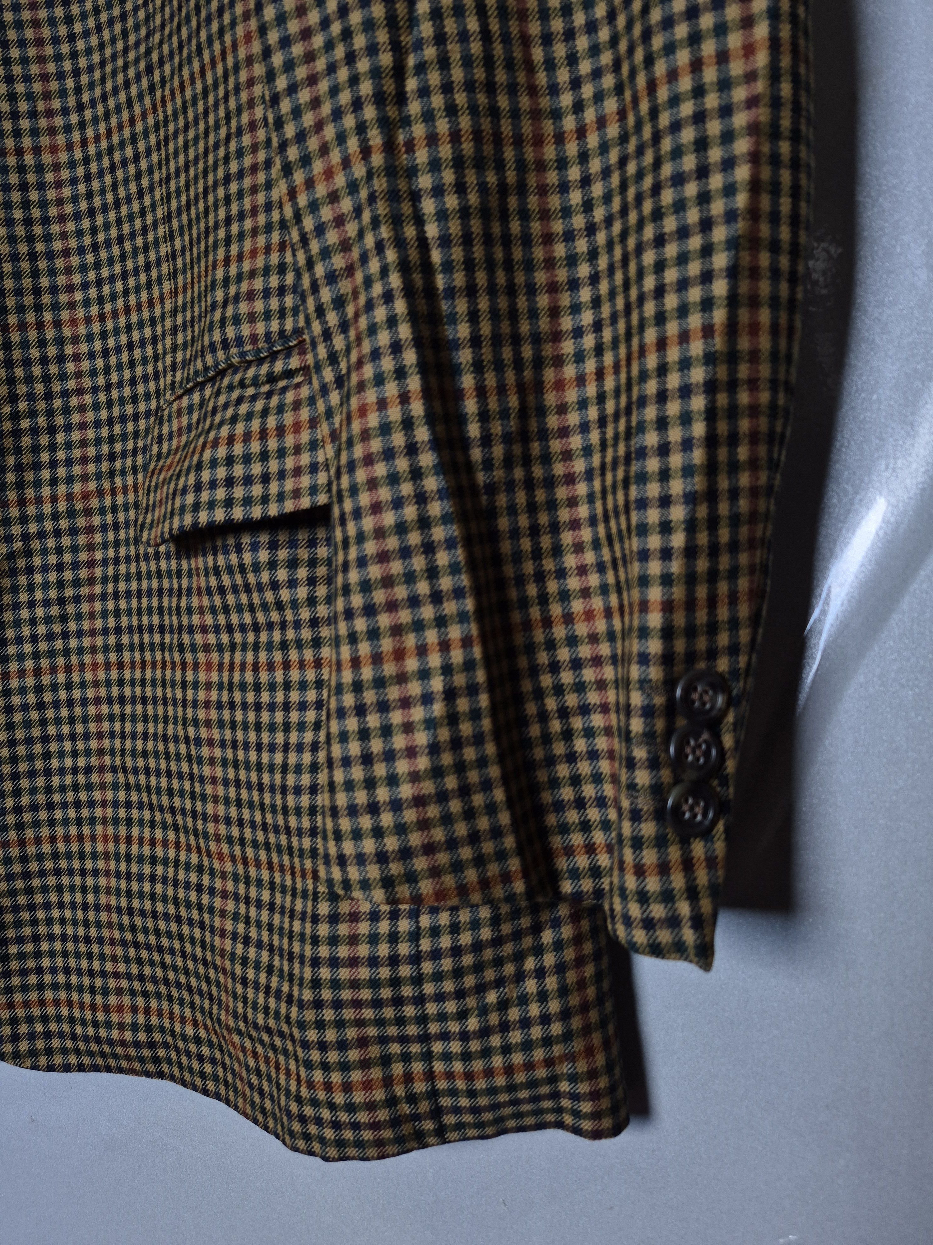 Burberry Burberrys Vintage Houndstooth Blazer Mens Size 54 Europe Size 54R - 3 Thumbnail