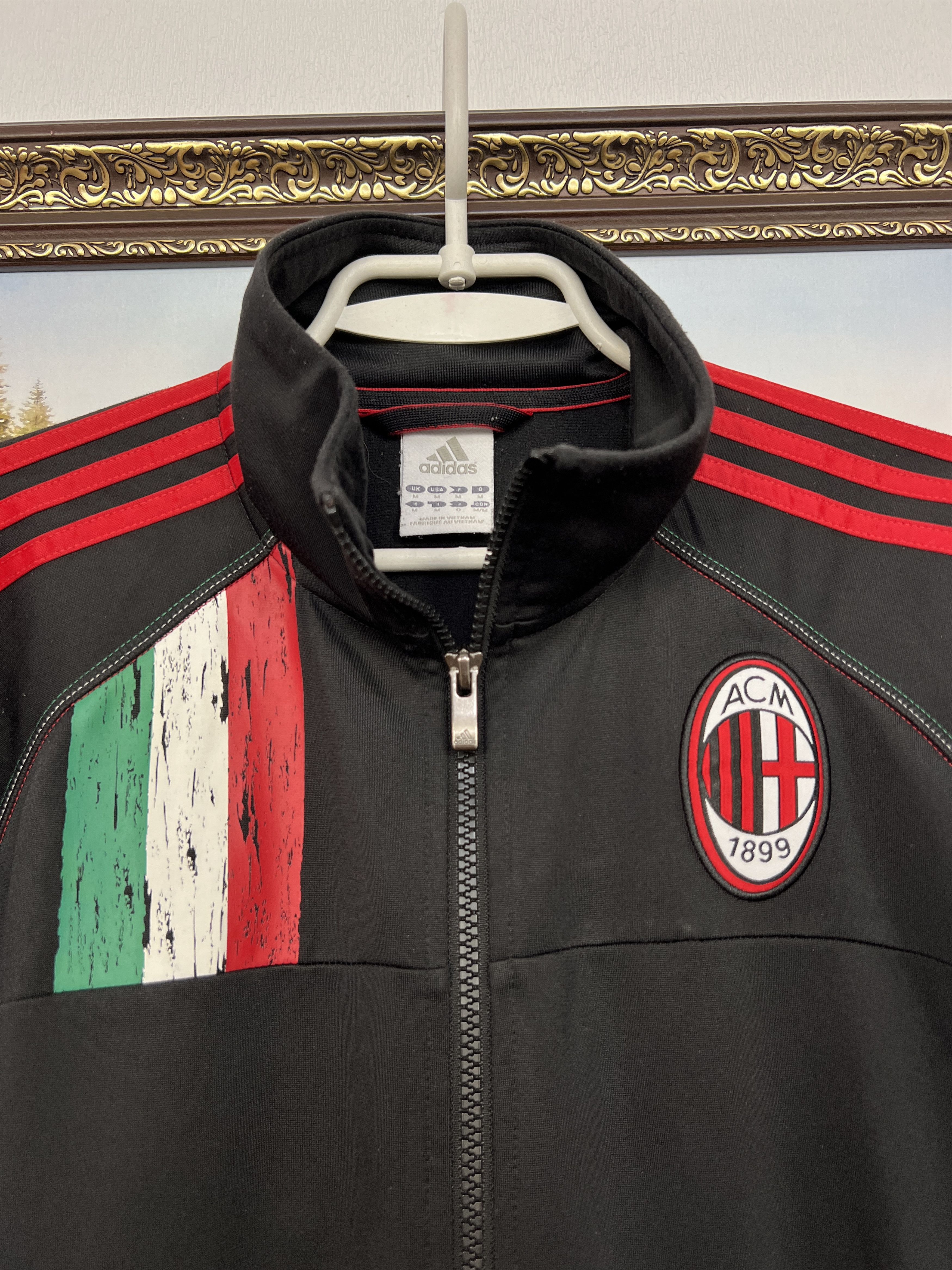 Vintage Adidas AC Milan Football Jacket Soccer Track Top