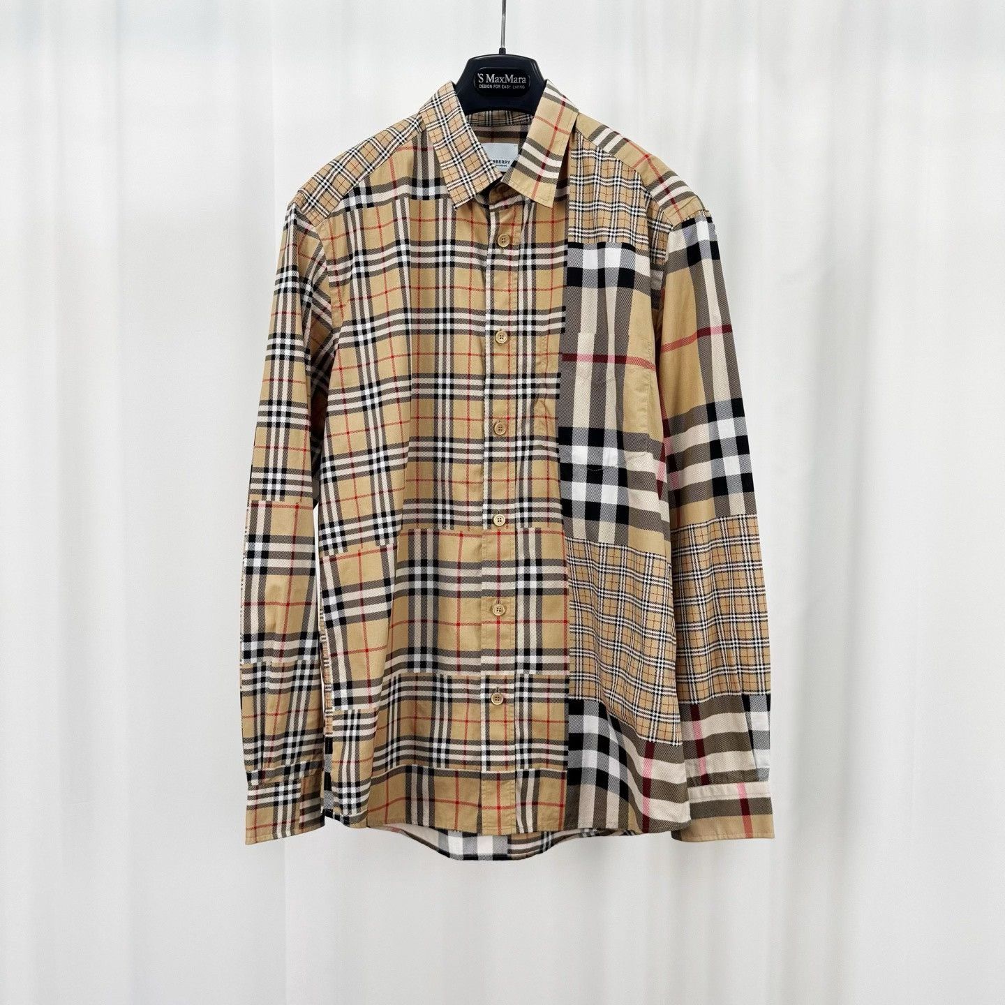 Burberry Burberry Check Panel Long Sleeve Shirt Size US S / EU 44-46 / 1 - 1 Thumbnail