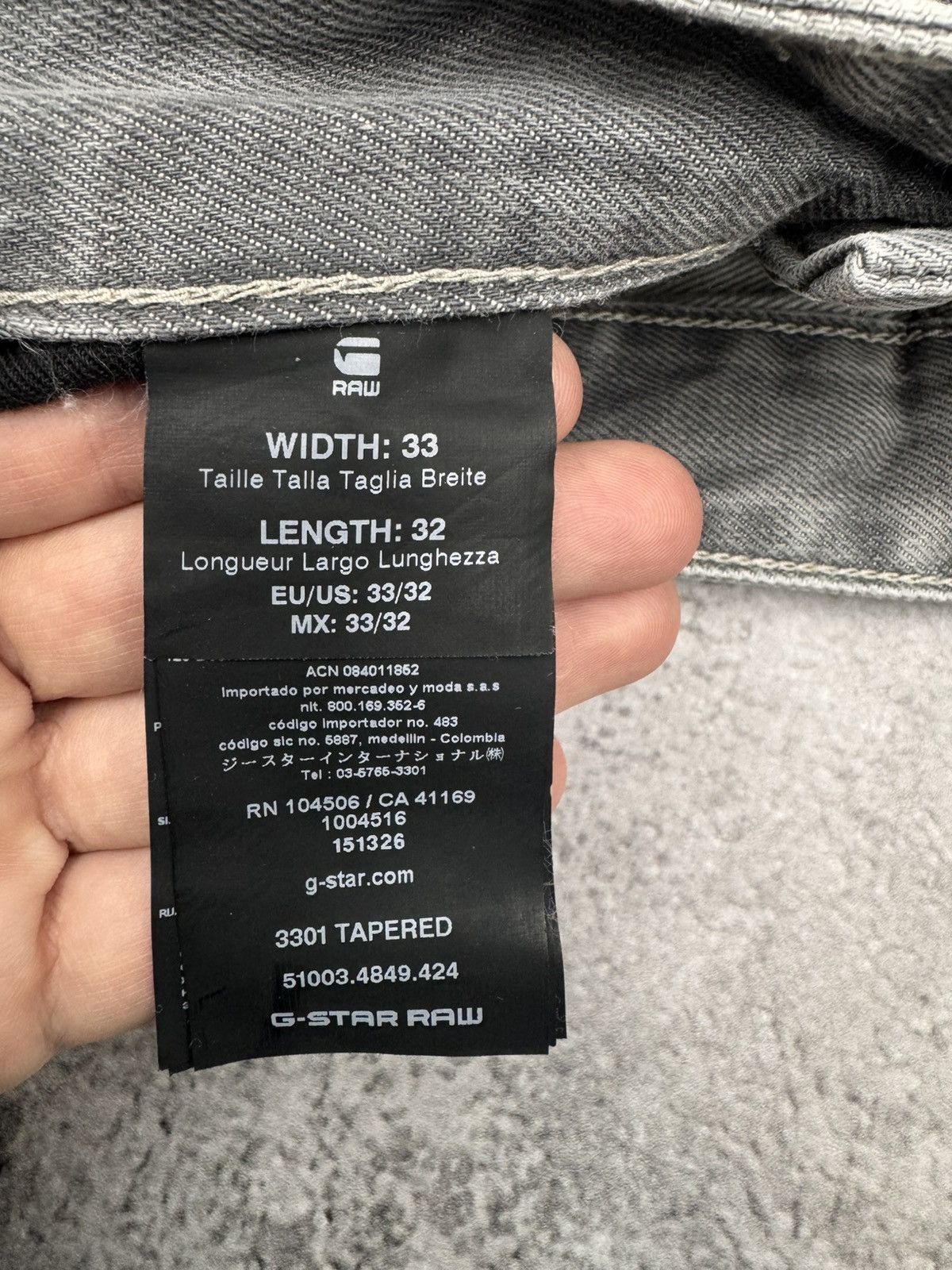 G-Star G-Star Raw Men Cotton Jeans Grey Size 33 Size US 33 - 7 Thumbnail