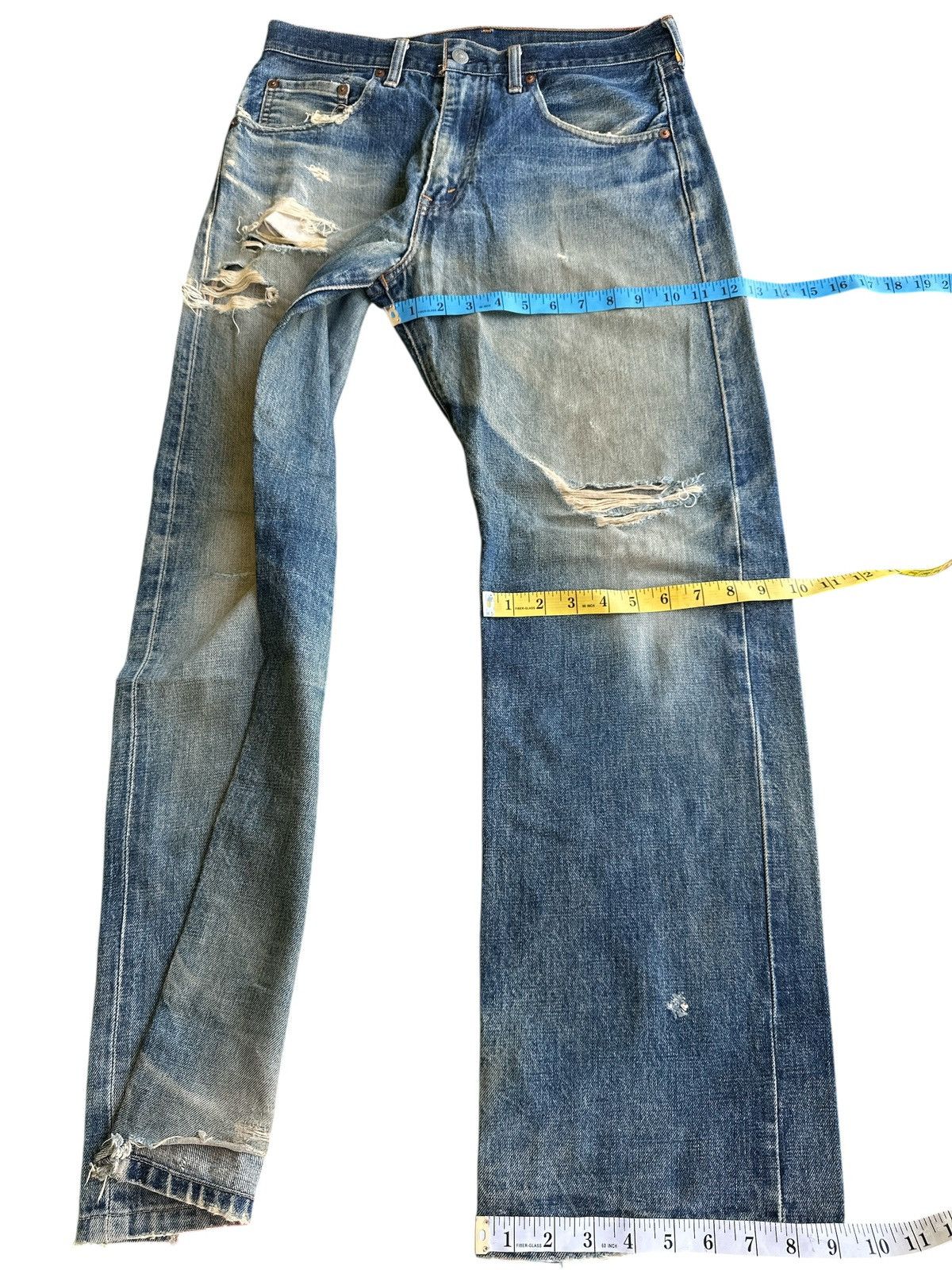 Levi's Vintage Distress Levis Big E 504Z Selvedge 32x41. Size US 32 / EU 48 - 4 Thumbnail