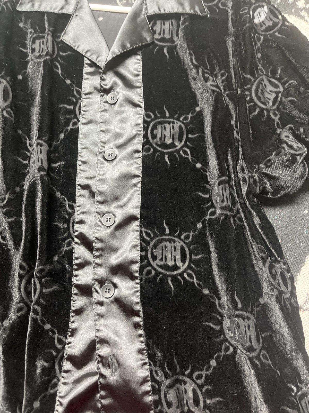 Menace Menace Burnout Monogram Button Up Size US M / EU 48-50 / 2 - 3 Thumbnail