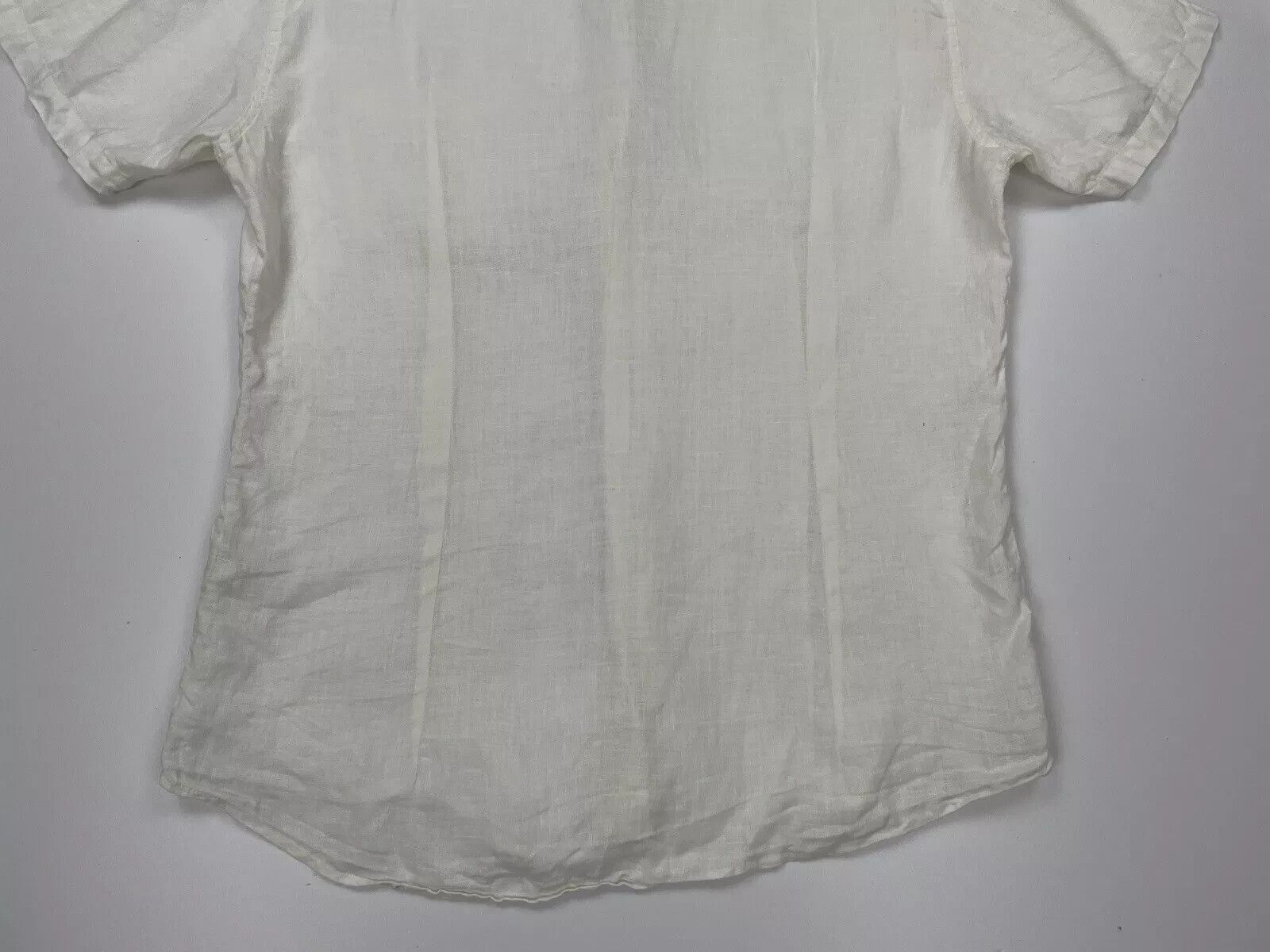 C.P. Company C.P. Company Linen Men Short sleeve Button-up Shirt White Size US L / EU 52-54 / 3 - 9 Thumbnail