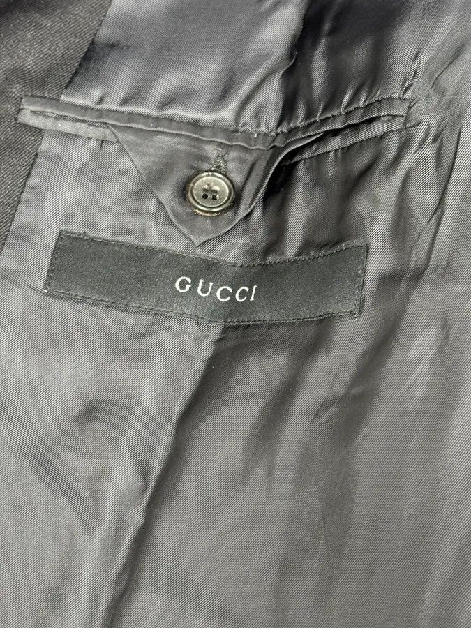 Gucci 2000s Gucci Black Classy Tailored Blazer & Pants Size 44R - 17 Thumbnail