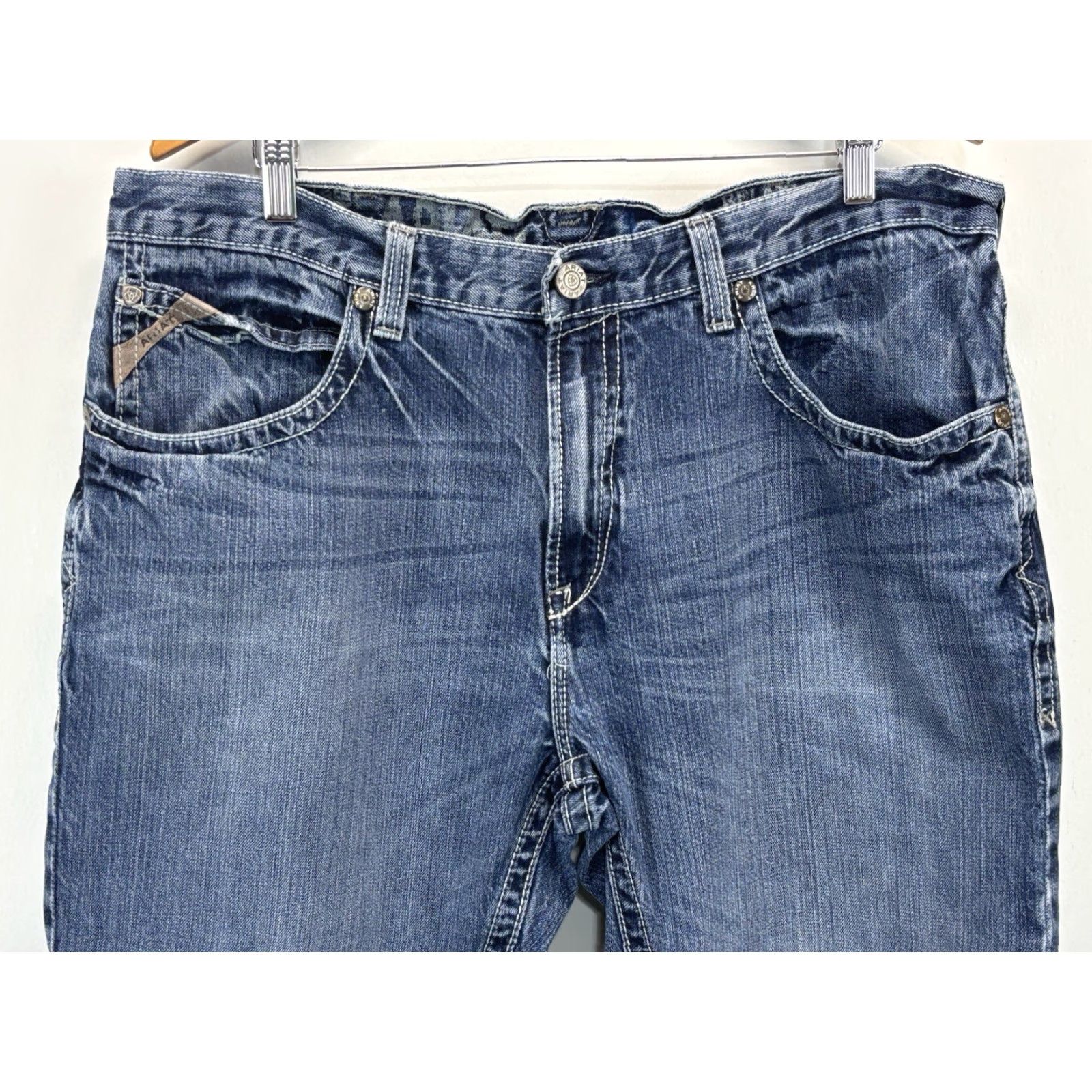 Ariat VINTAGE Ariat Mens Jeans Bootcut Relaxed Fit 38x26 Western Cowboy Medium Wash Denim Size US 38 / EU 54 - 2 Thumbnail