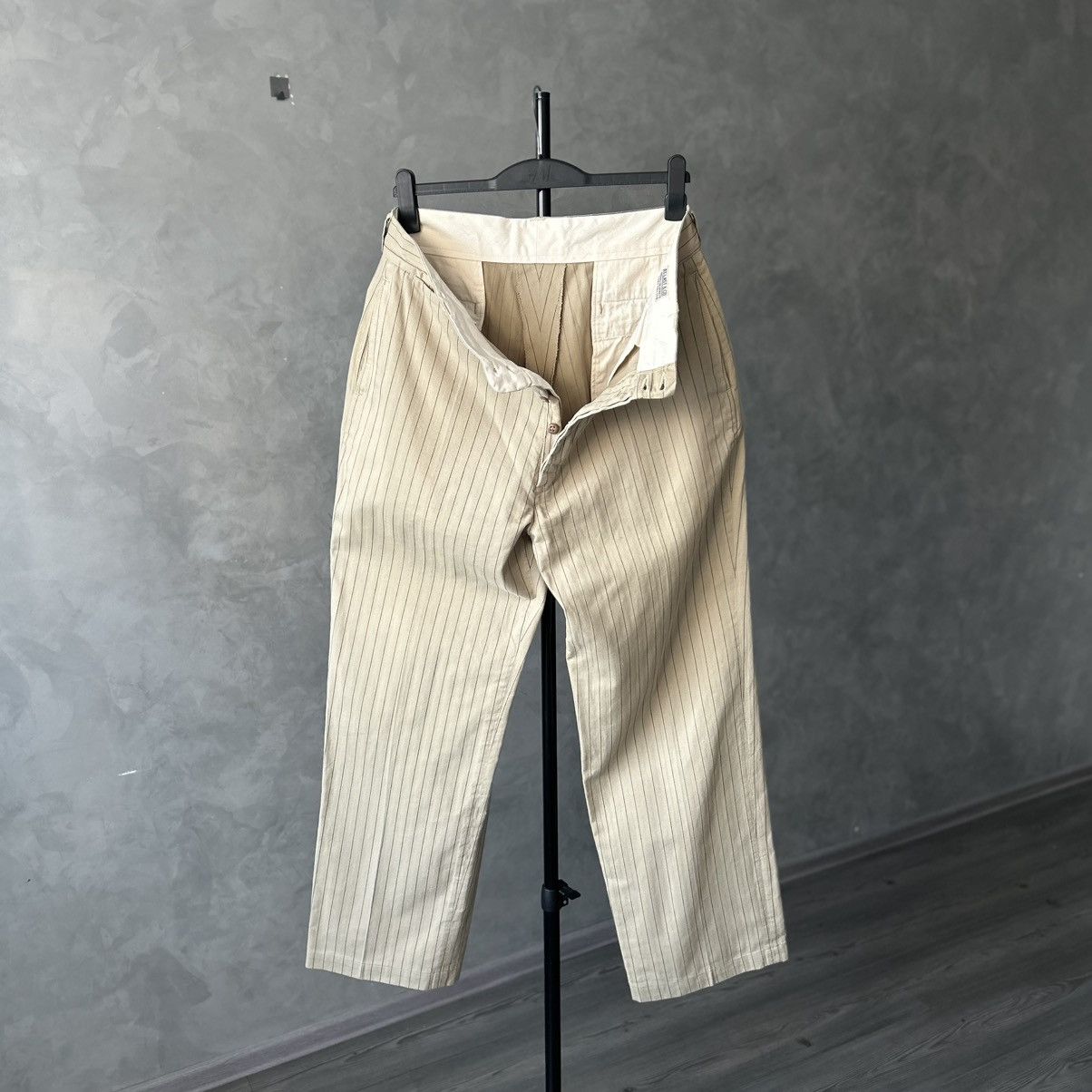 At Last & Co At Last & Co. Cork Striped Beige Trousers Size US 38 / EU 54 - 2 Thumbnail