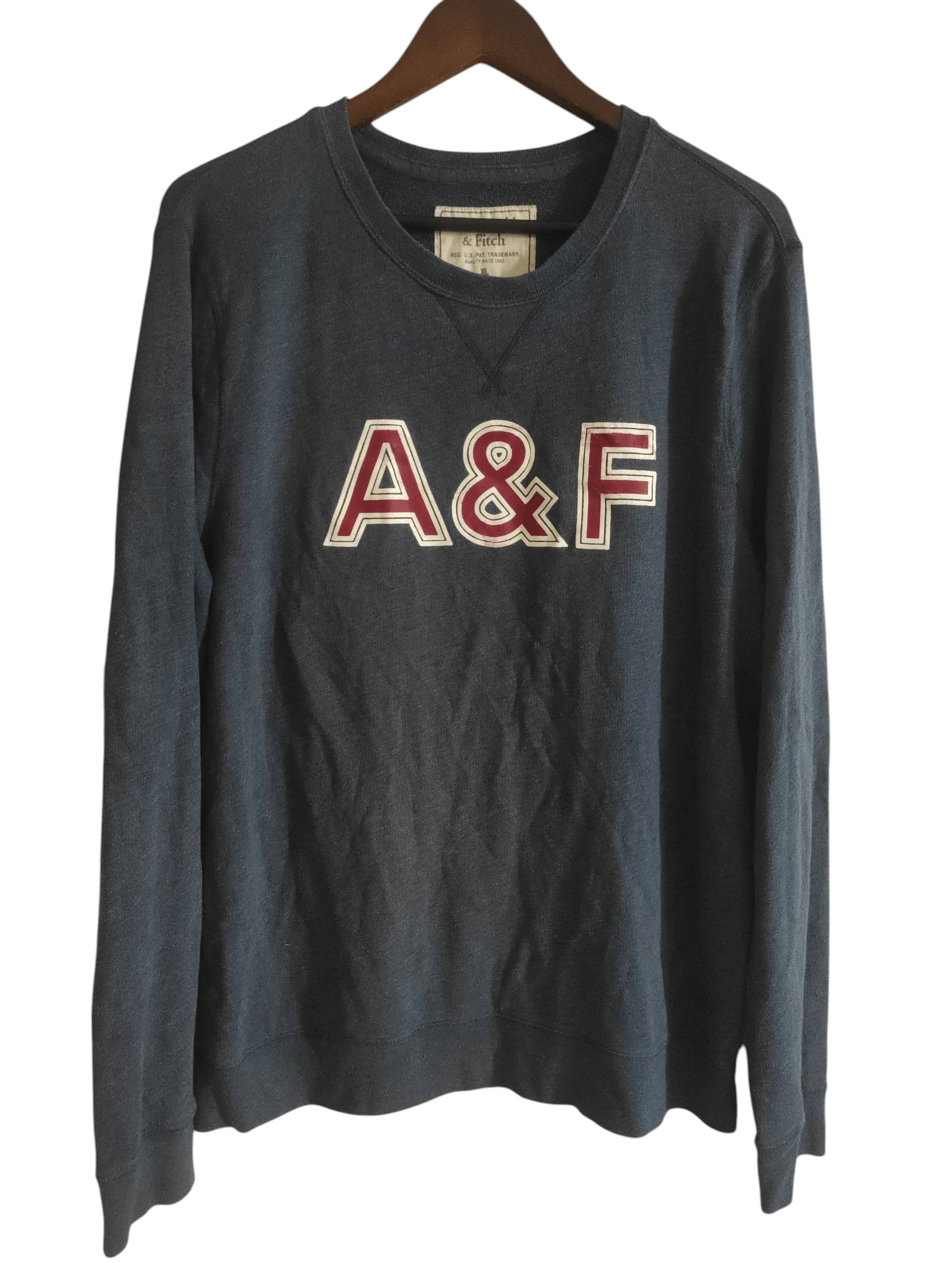 Abercrombie & Fitch Abercrombie & Fitch A&F Sweatshirt Men Sweater Logo Pullover Size US XL / EU 56 / 4 - 2 Thumbnail