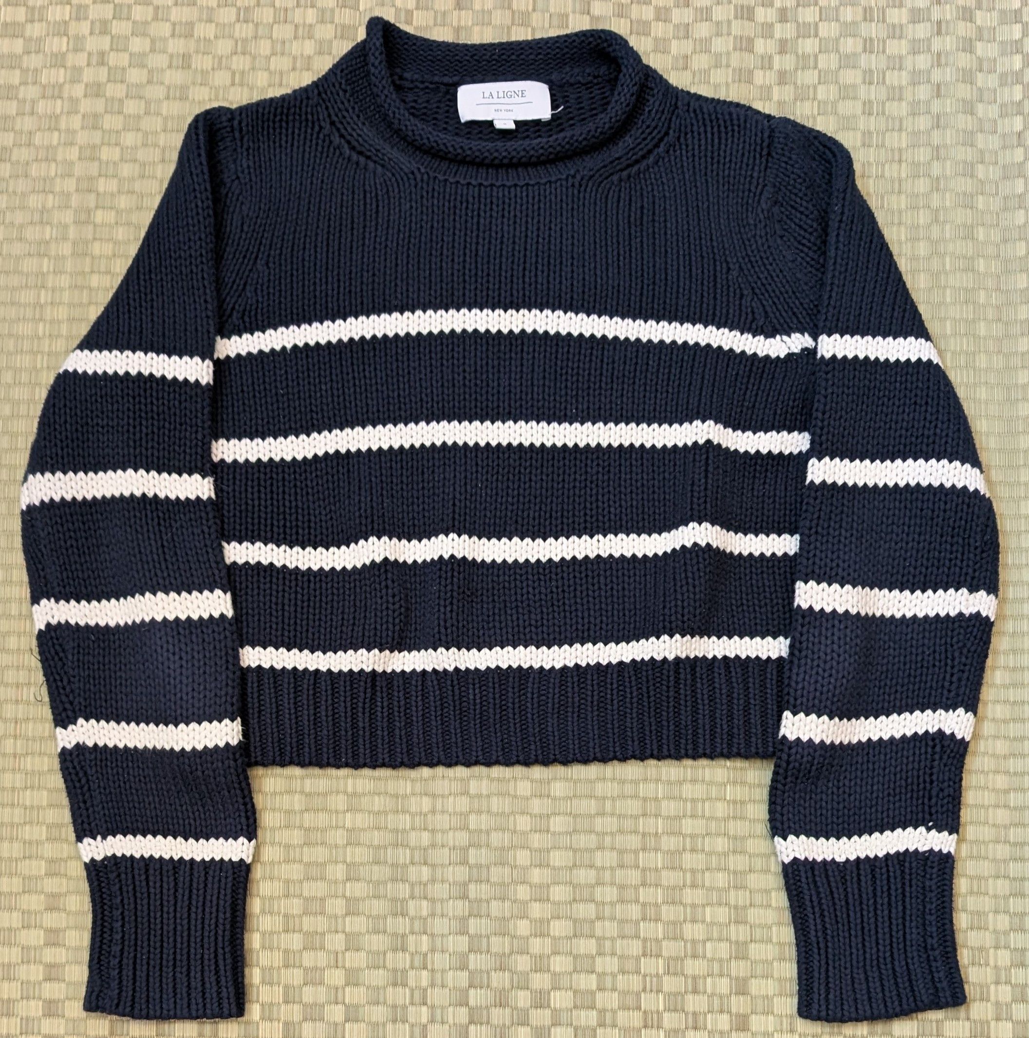 La Ligne La Ligne Sakara Mini Marina Knit Sweater Navy Stripe Size S / US 4 / IT 40 - 1 Thumbnail