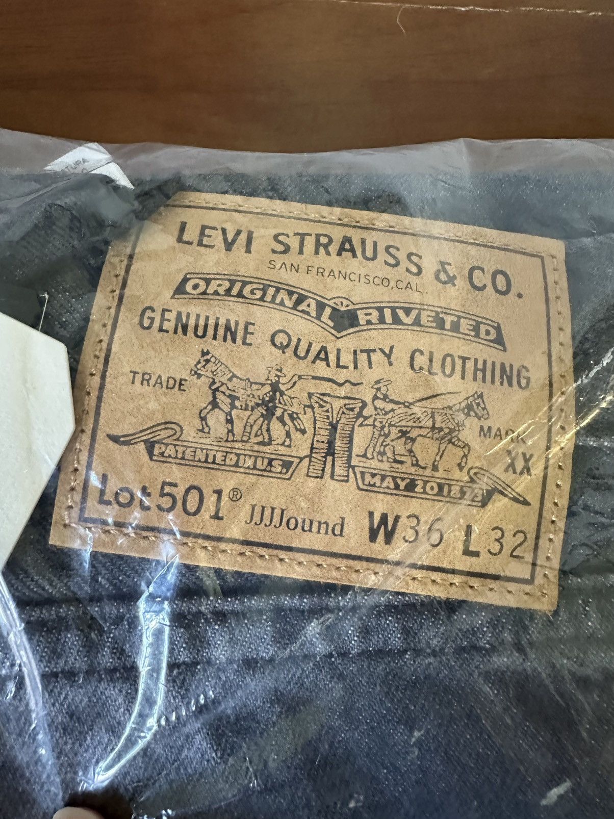 JJJJound × Levi's 501 ‘93 Jean - Dark Grey Stonewash Size US 36 / EU 52 - 10 Thumbnail