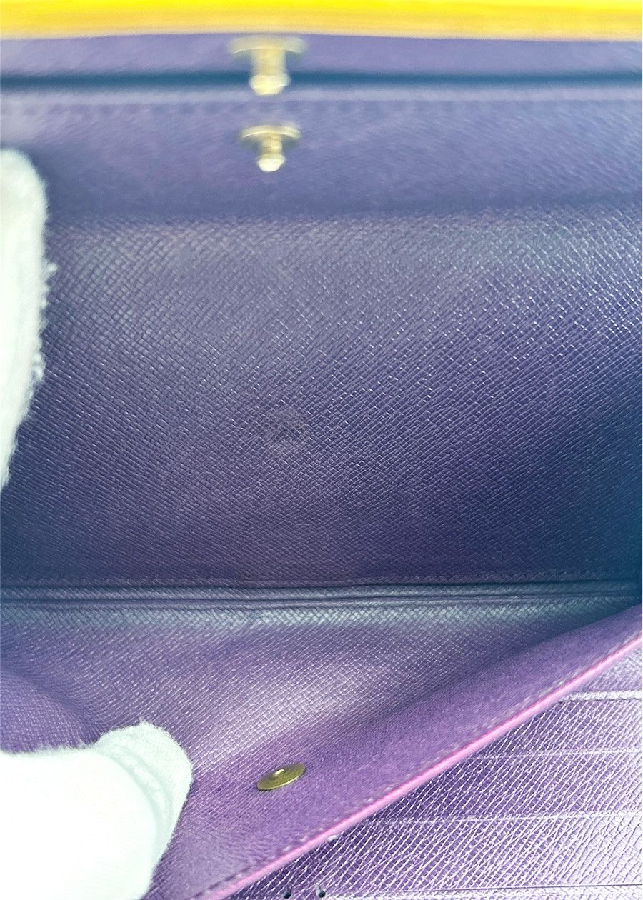 Louis Vuitton Louis Vuitton Yellow Epi Leather Long Wallet Purple Interior Size ONE SIZE - 9 Thumbnail